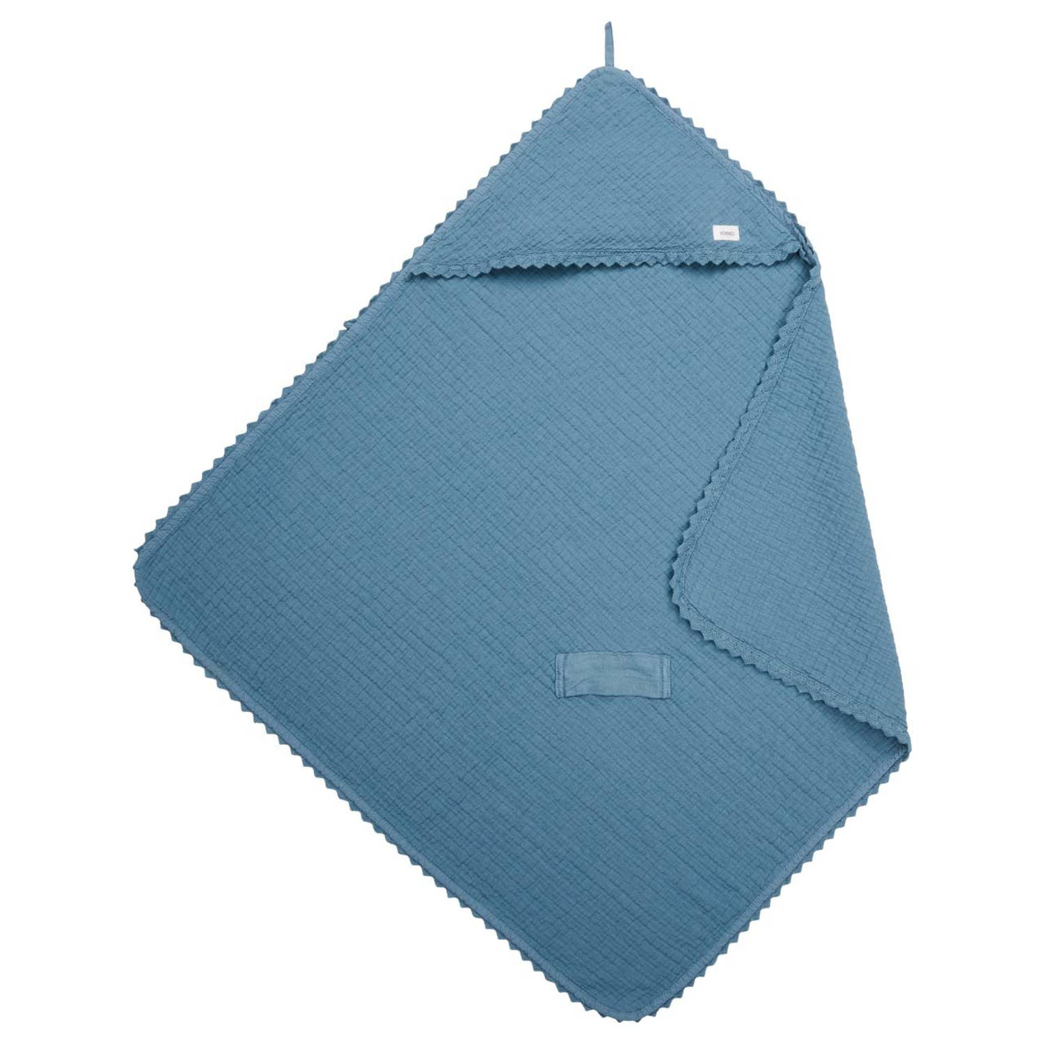 Koeka Elba omslagdoek 100x100 cm blauw