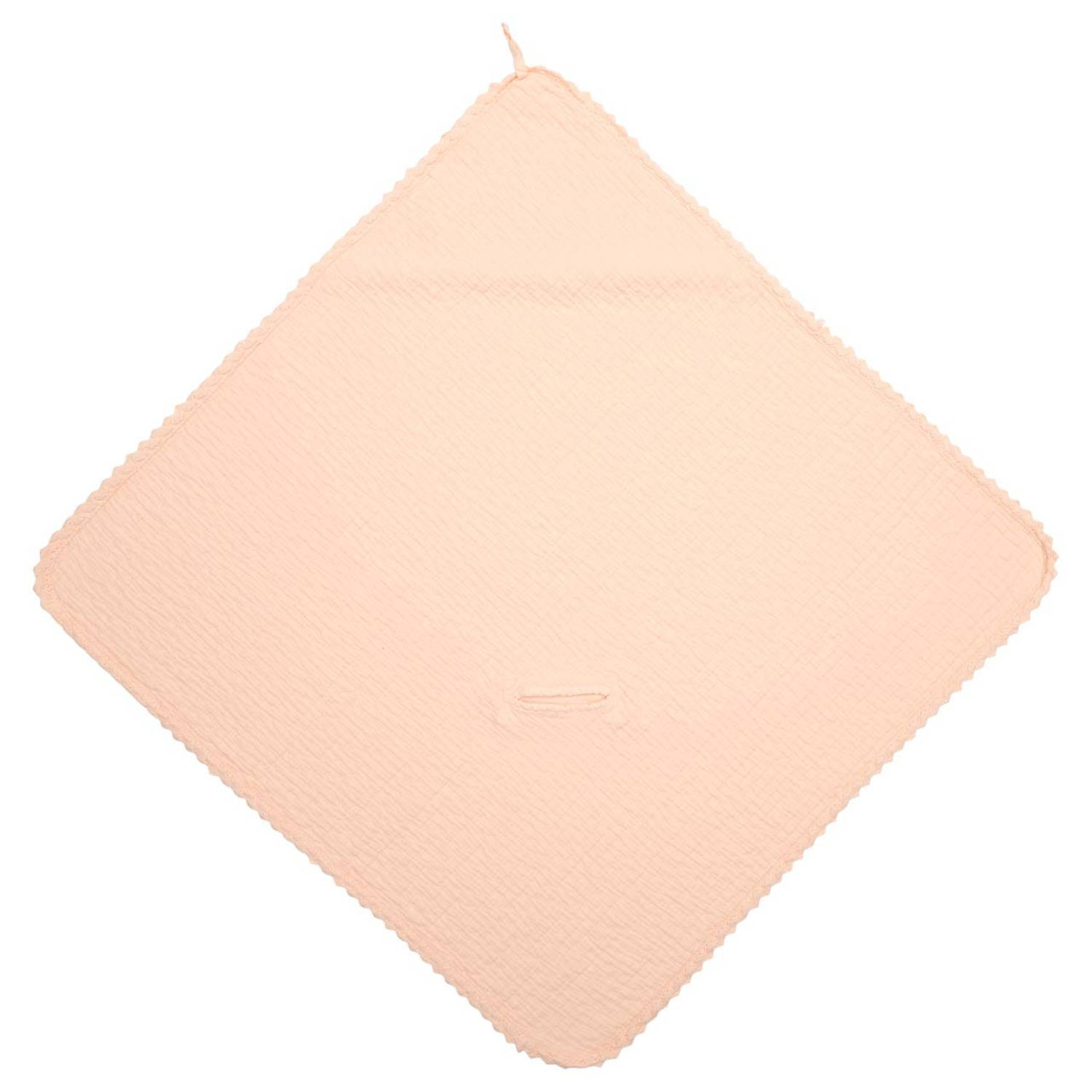 Koeka Elba omslagdoek 100x100 cm perzikroze