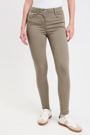 slim fit jeans kakigroen