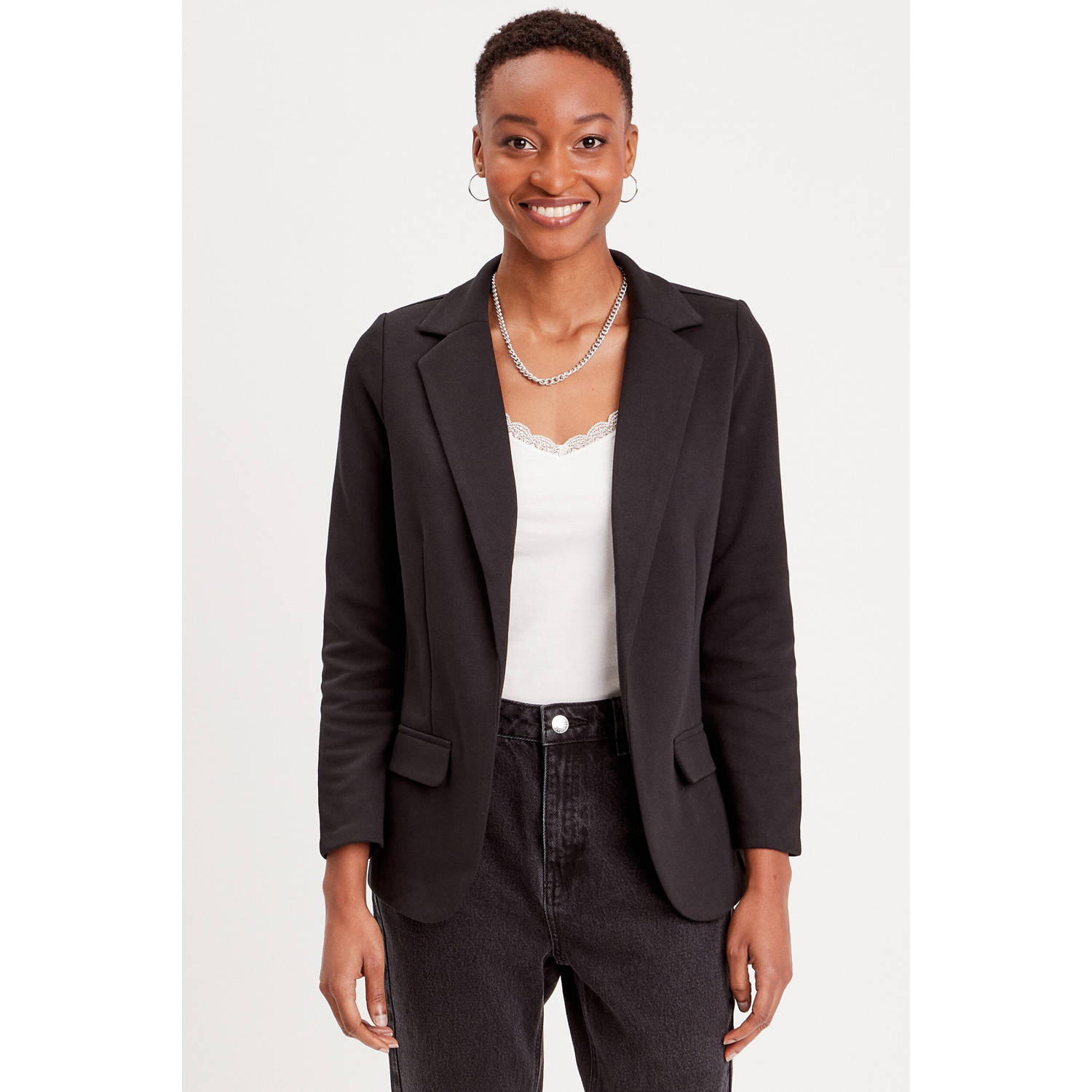 Cache getailleerde blazer zwart