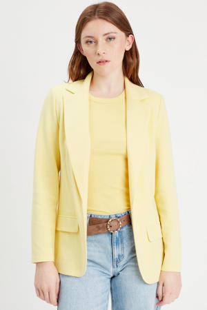getailleerde blazer geel