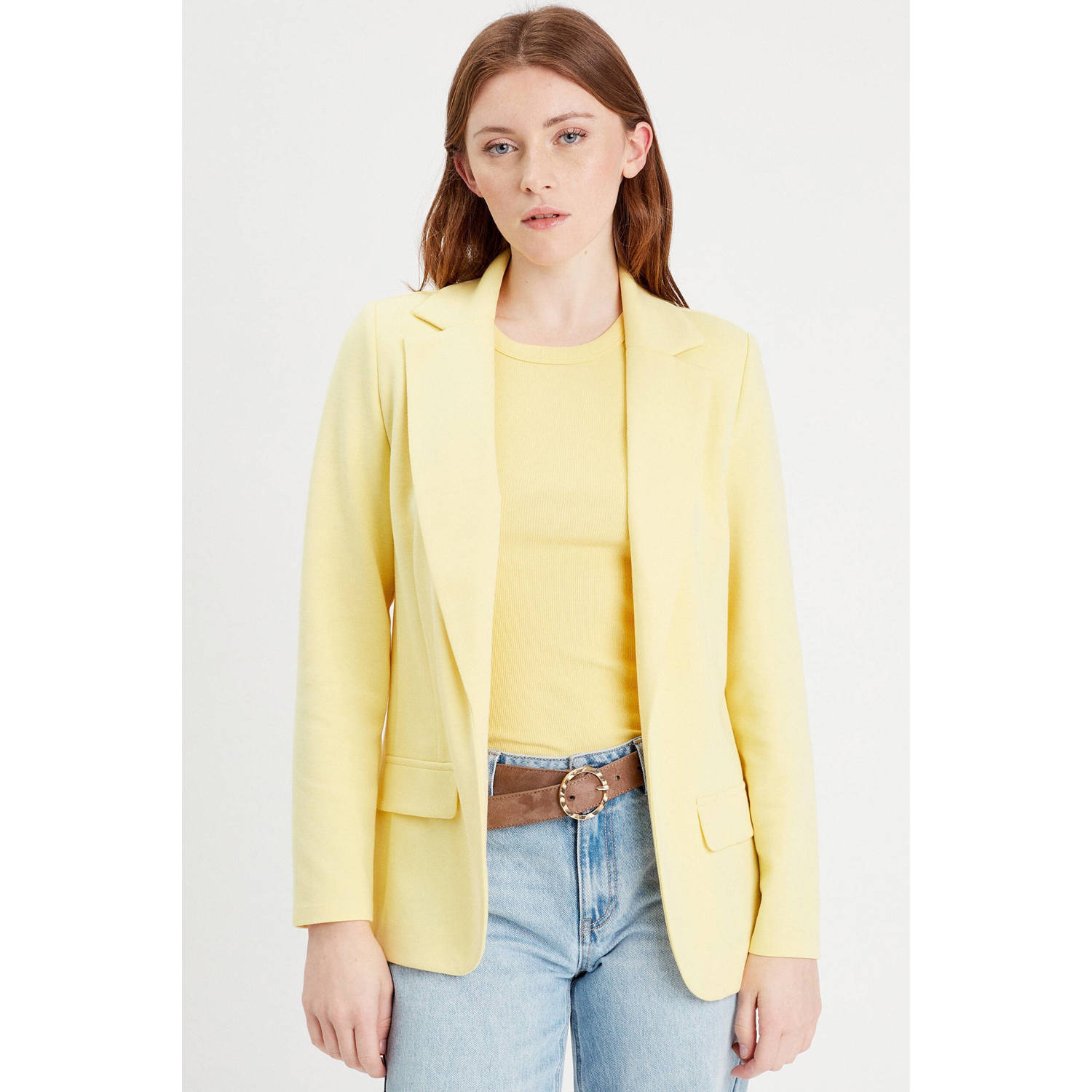 Cache getailleerde blazer geel