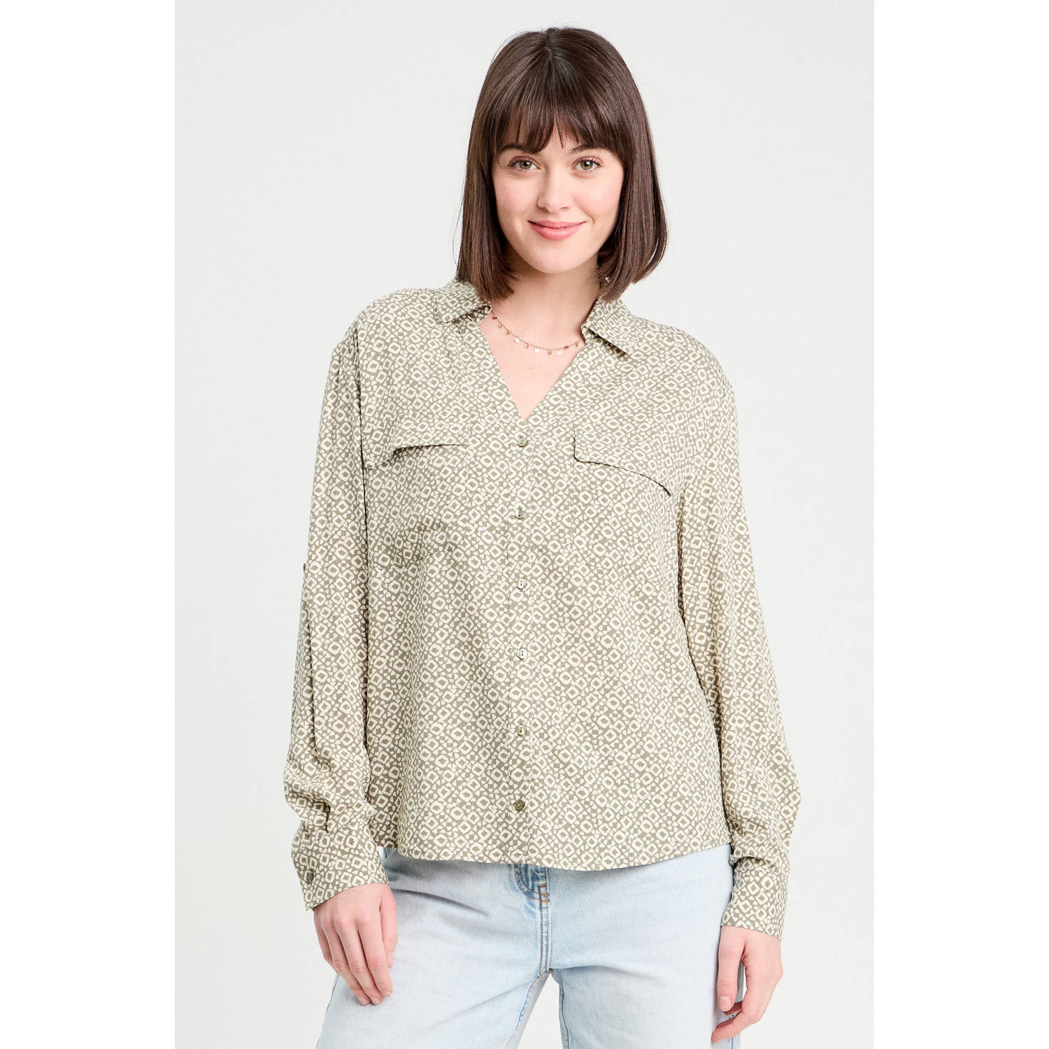 Cache blouse beige