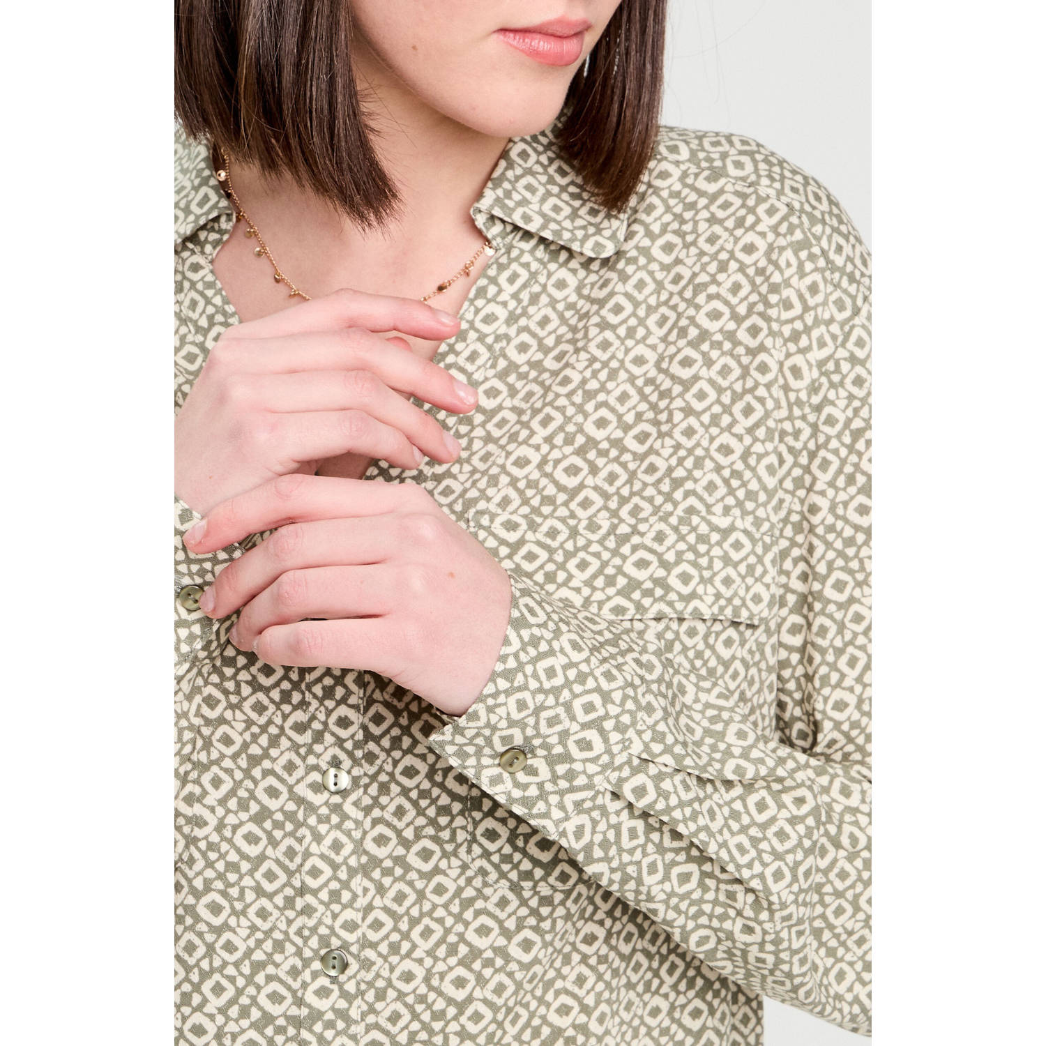 Cache blouse beige