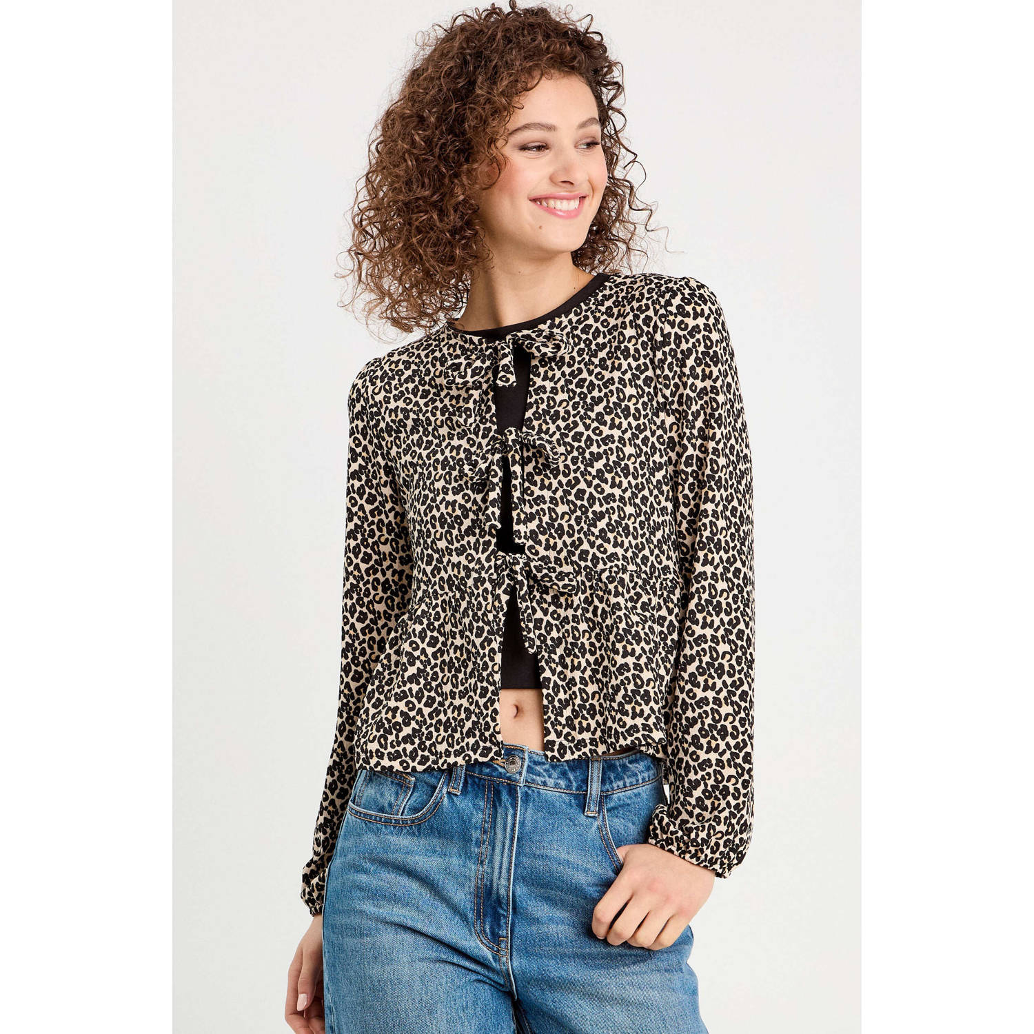 Cache blouse bruin