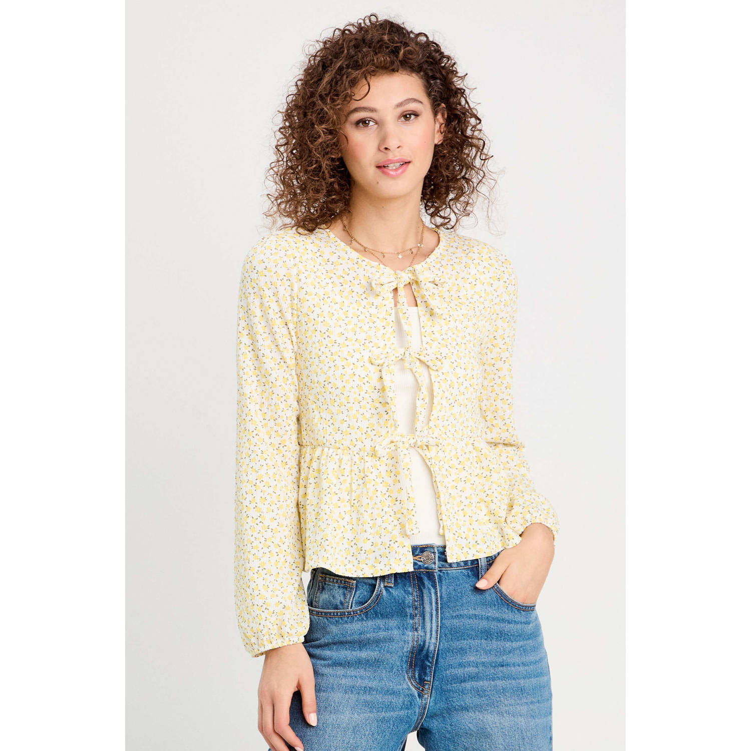 Cache blouse geel