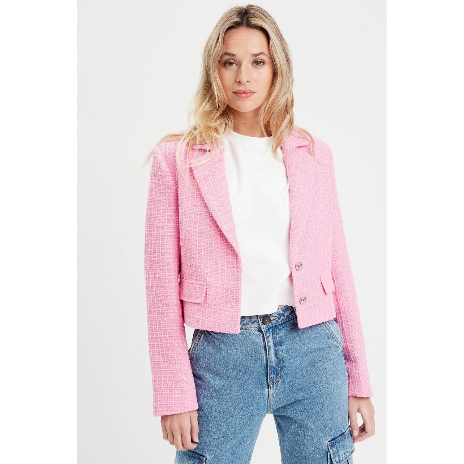 Cache cropped blazer roze