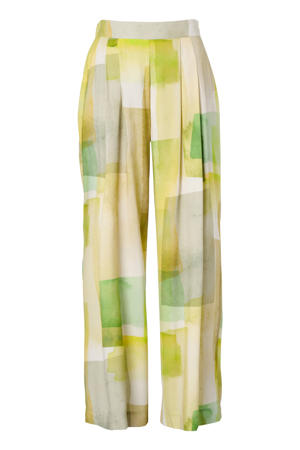 wide leg regular waist palazzo broek groen