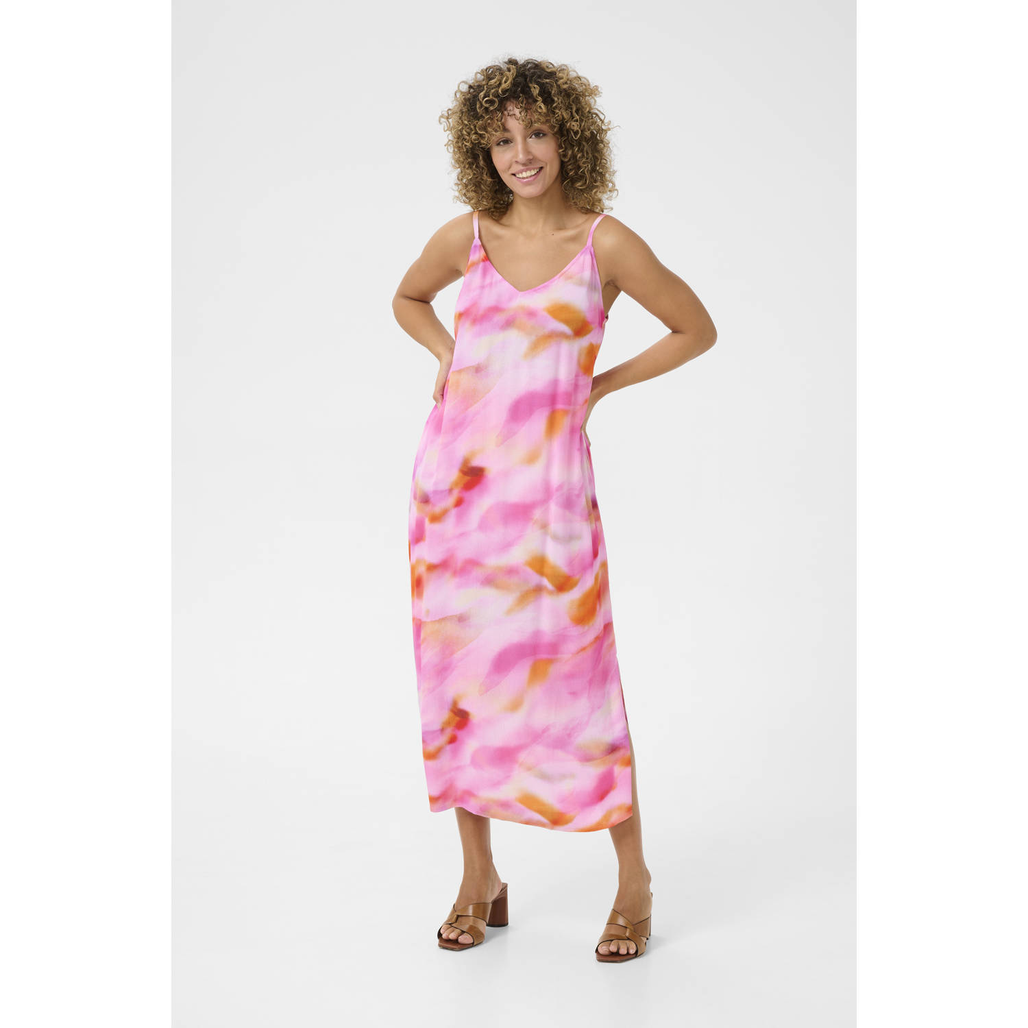 Cream zomerjurk roze