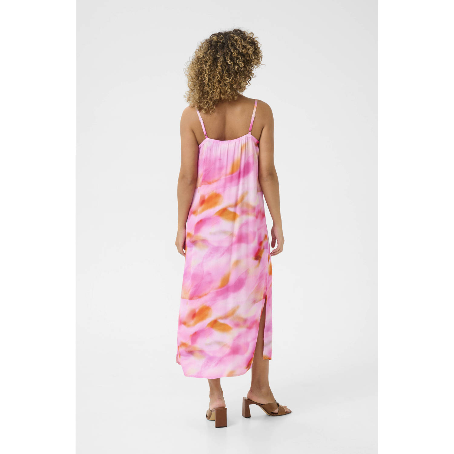 Cream zomerjurk roze