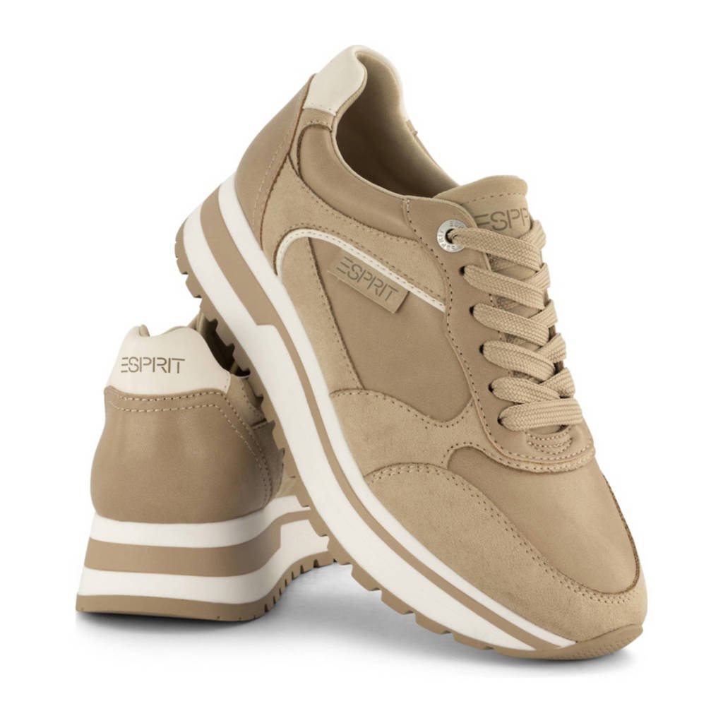 ESPRIT sneakers beige kopen? Morgen in huis wehkamp