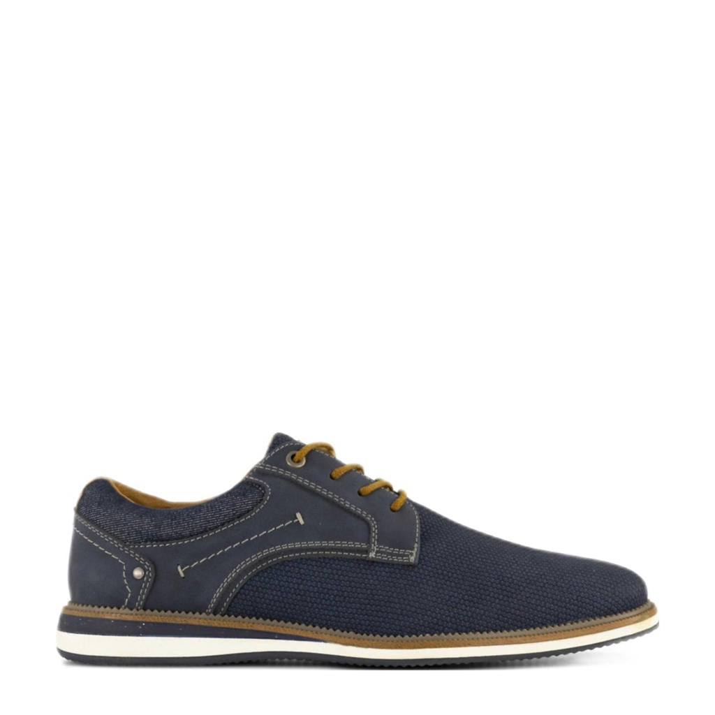 Donkerblauwe heren AM SHOE veterschoenen van imitatieleer