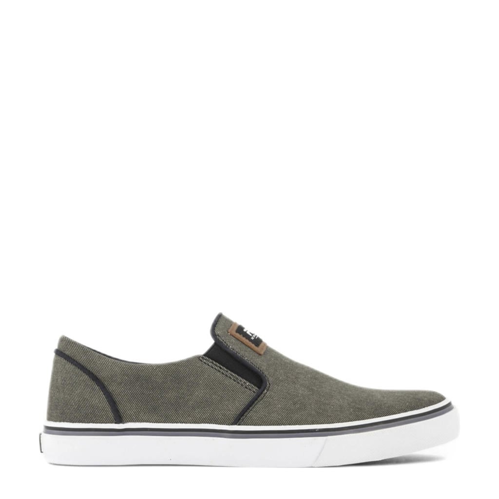Grijze heren Fila slip-on van synthetisch/textiel