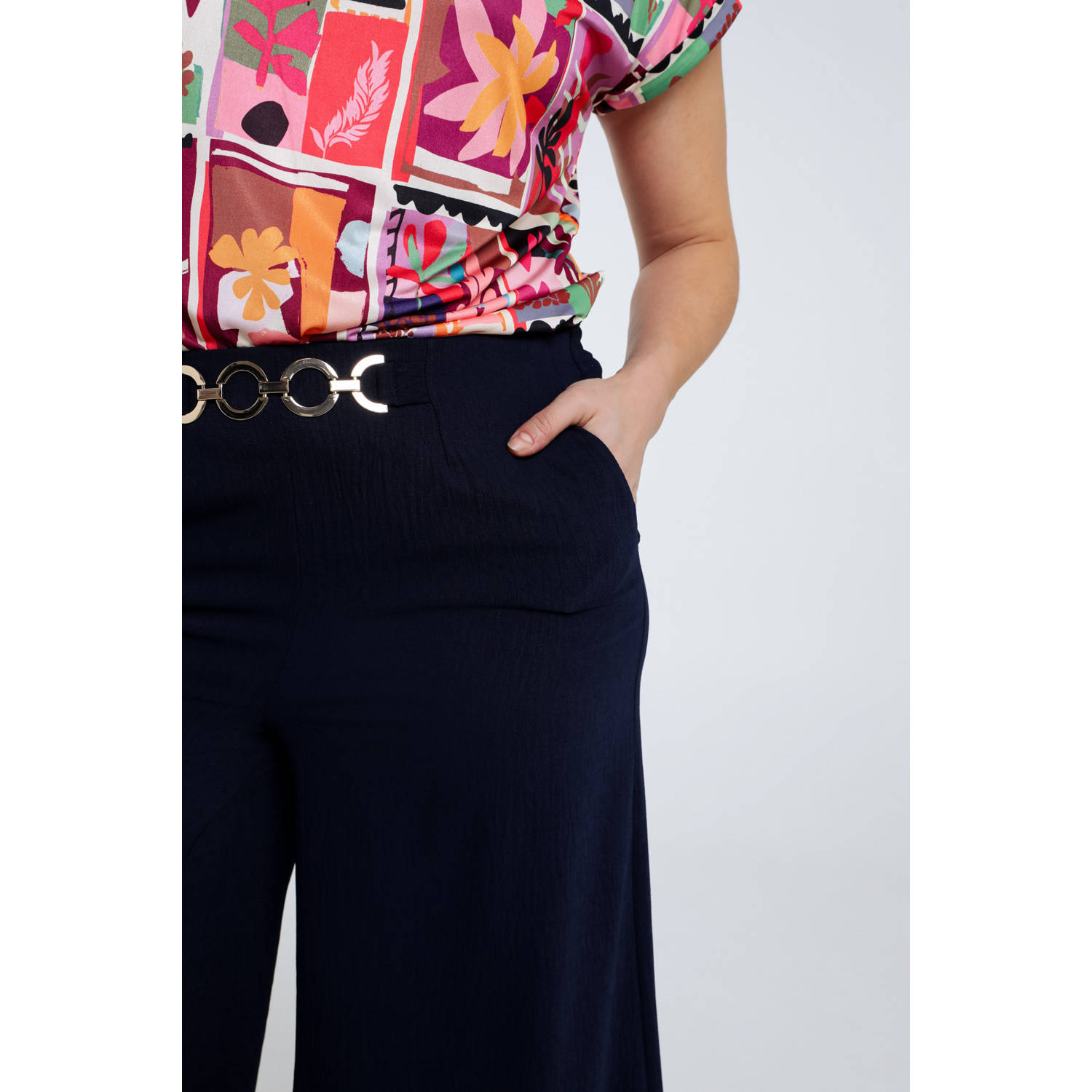 Paprika regular waist culotte marine