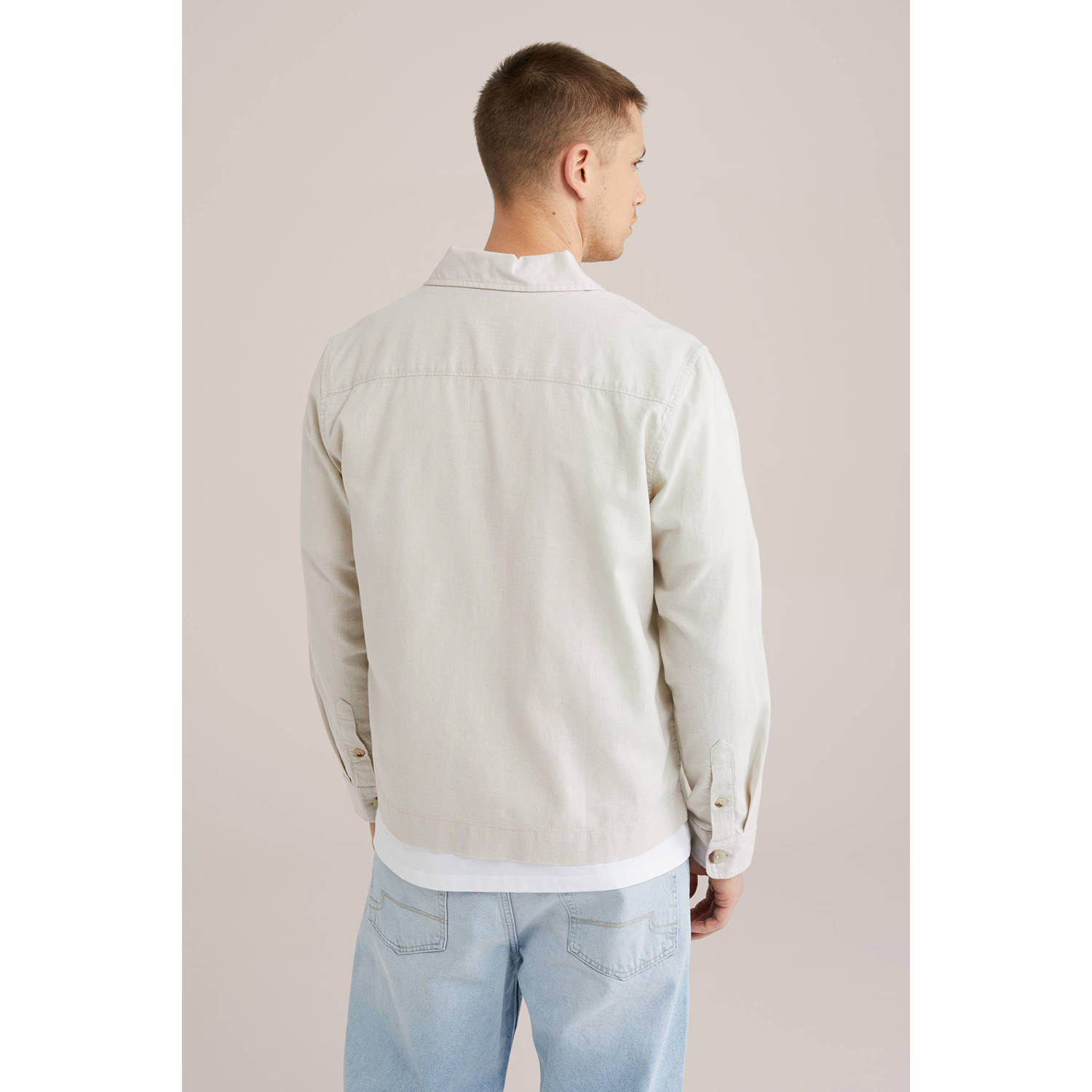 WE Fashion linnen overshirt ecru