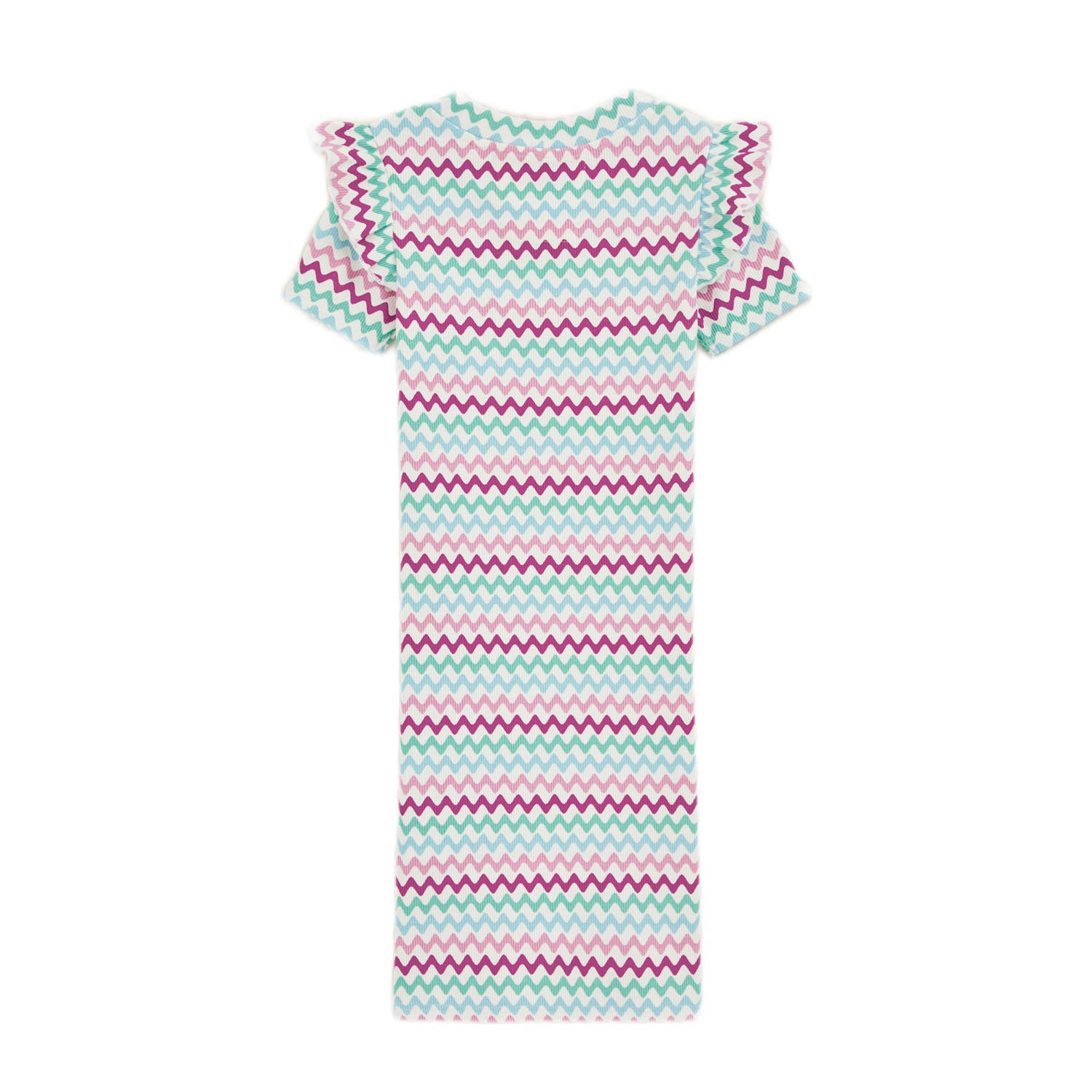 WE Fashion bodycon jurk roze blauw turquoise