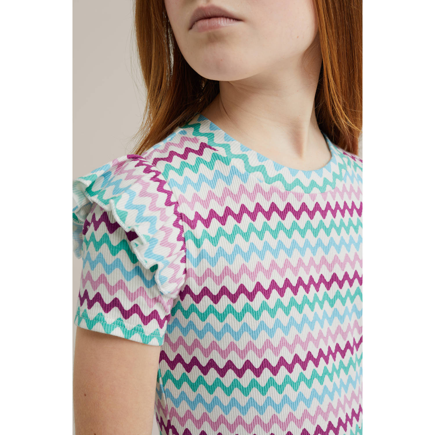WE Fashion bodycon jurk roze blauw turquoise