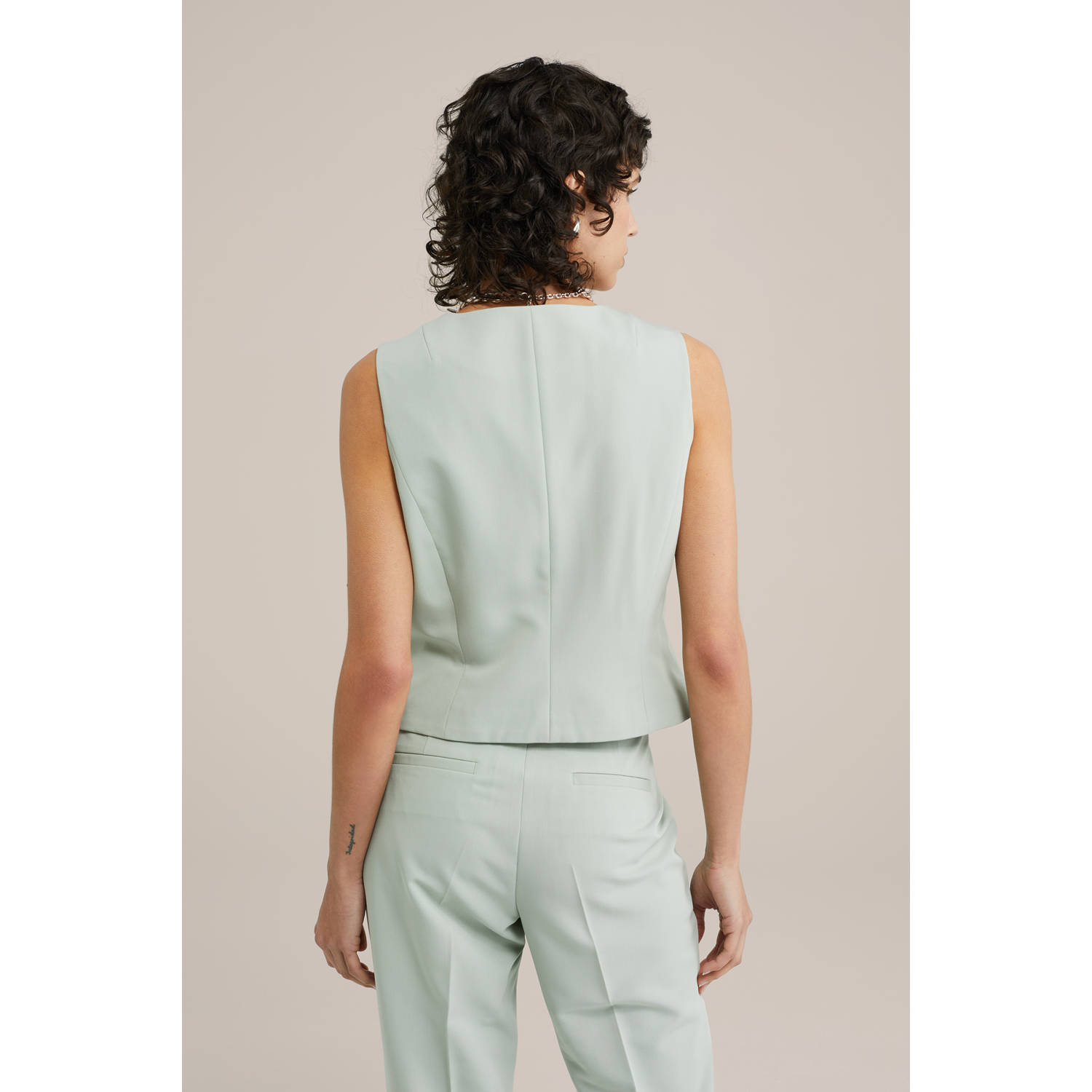 WE Fashion gilet mintgroen