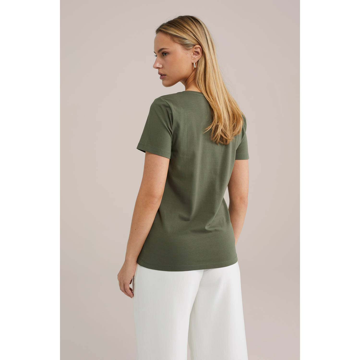 WE Fashion T-shirt donkergroen