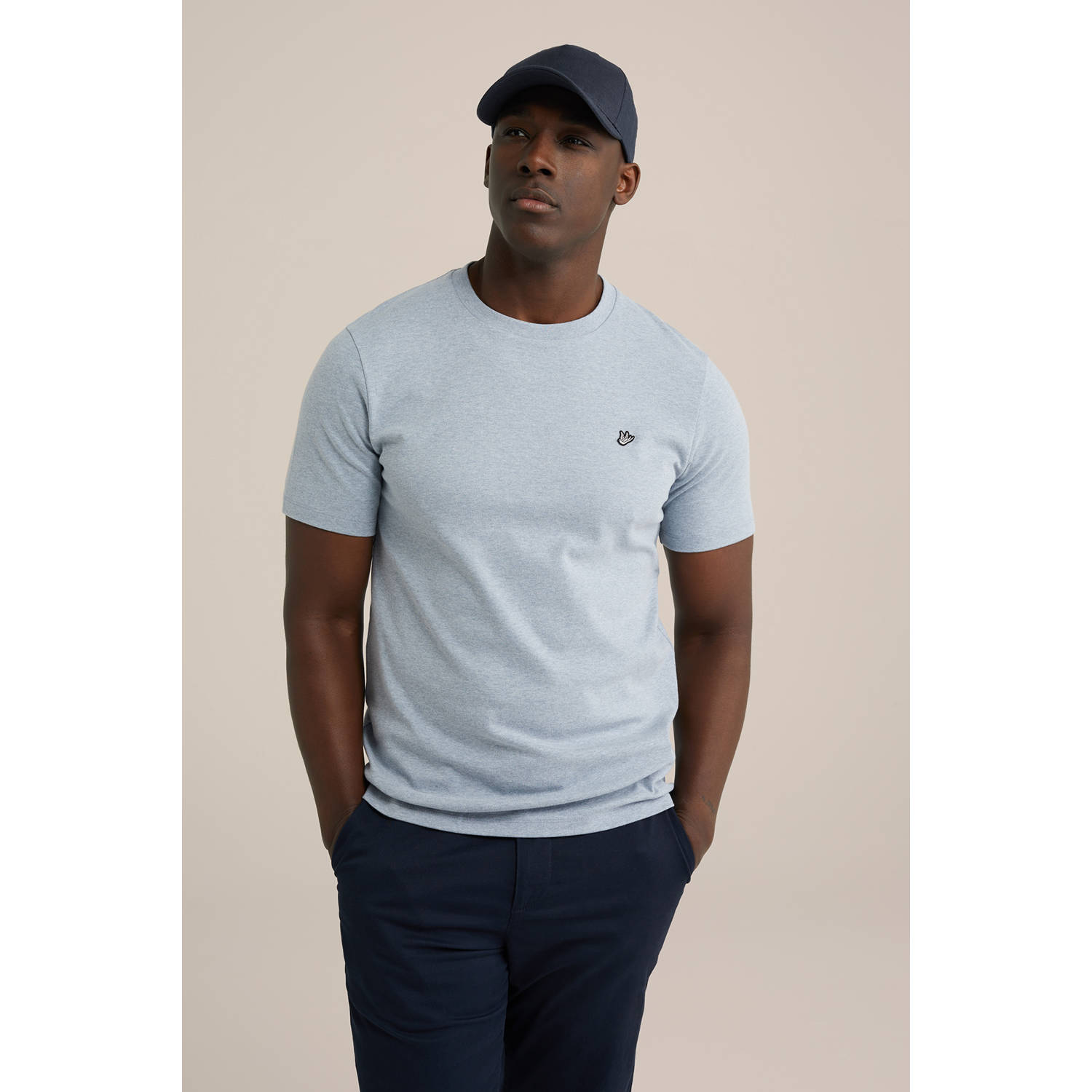WE Fashion WE Fundamentals T-shirt lichtblauw