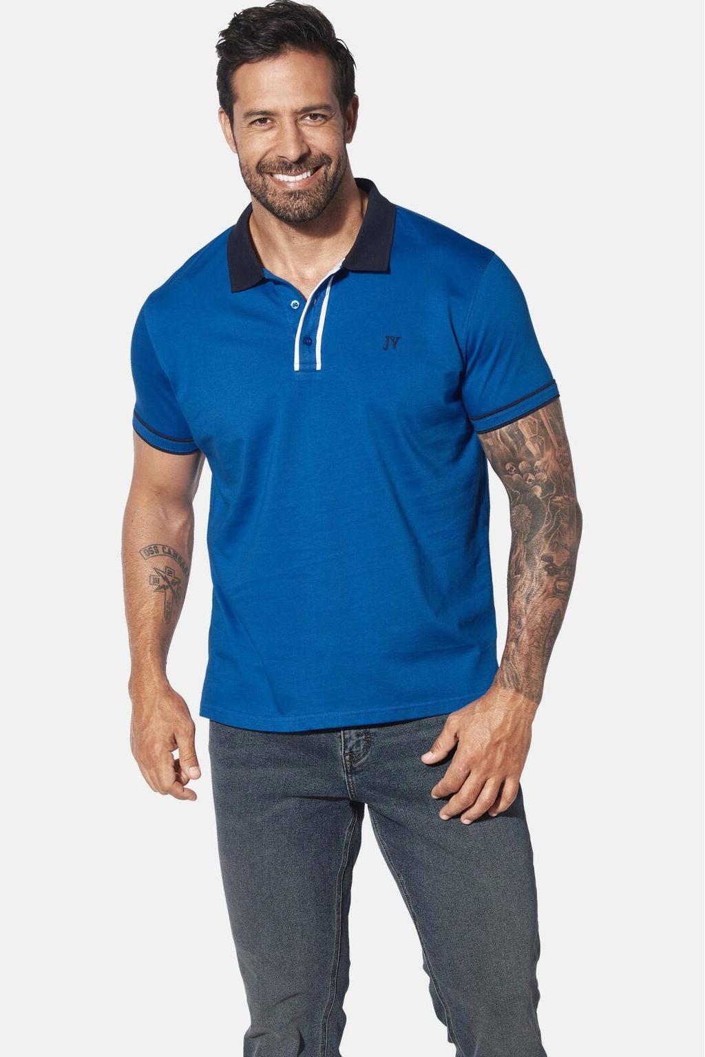 Jan Vanderstorm polo Plus Size ISFRIED blauw