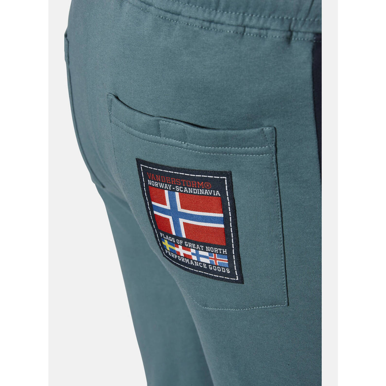 Jan Vanderstorm loose fit sweatshort HARAL Plus Size donkerrood groen (set van 2)