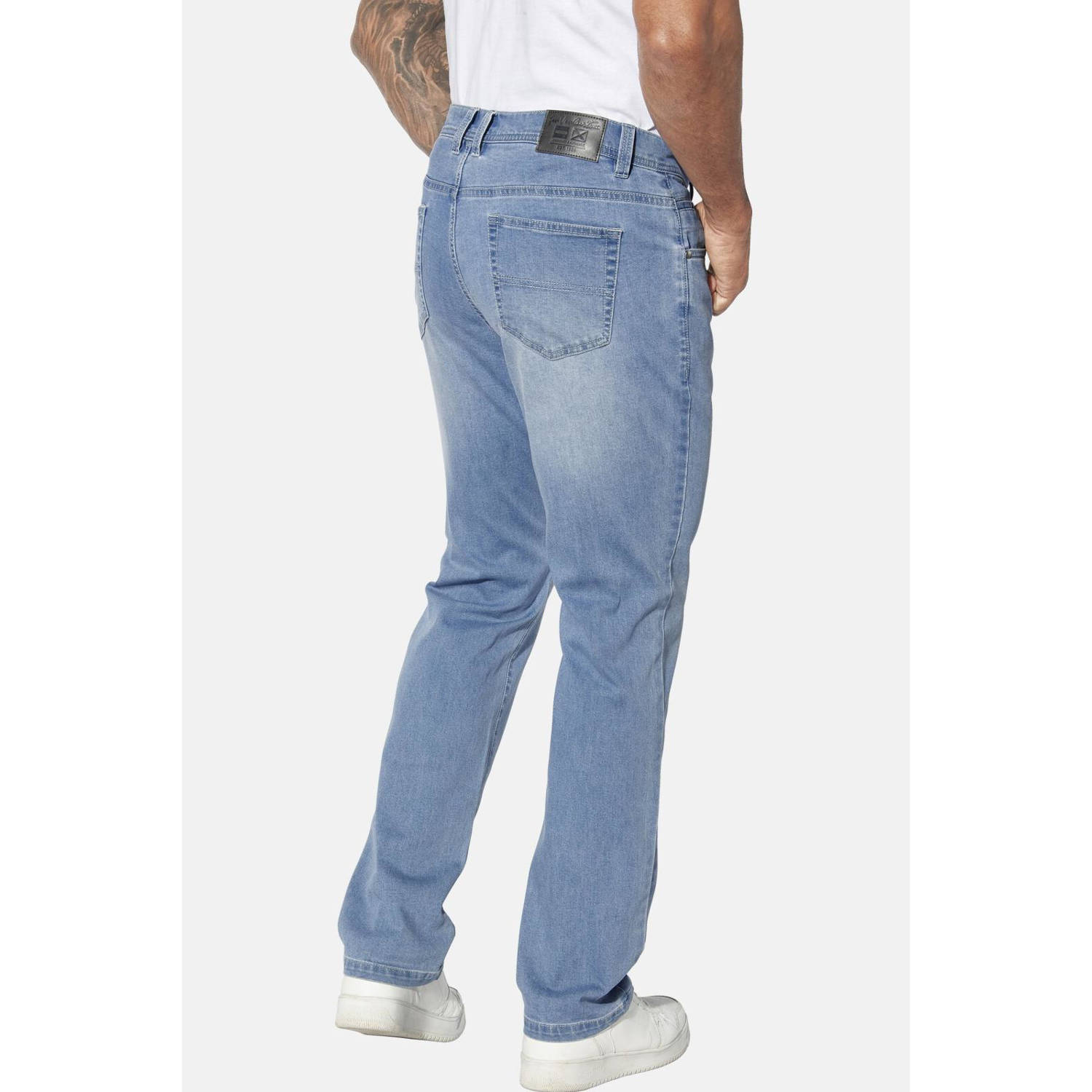 Jan Vanderstorm +FIT Collectie loose fit jeans BJOWID Plus Size light blue denim