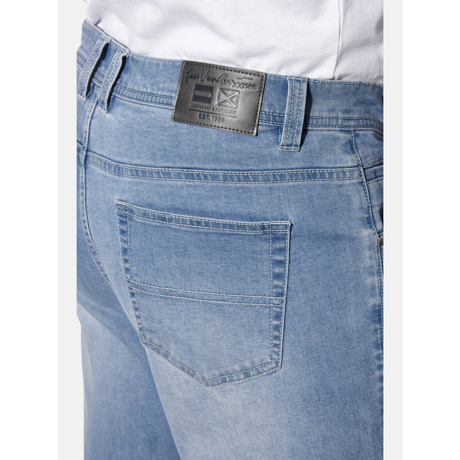 Jan Vanderstorm +FIT Collectie loose fit jeans BJOWID Plus Size light blue denim