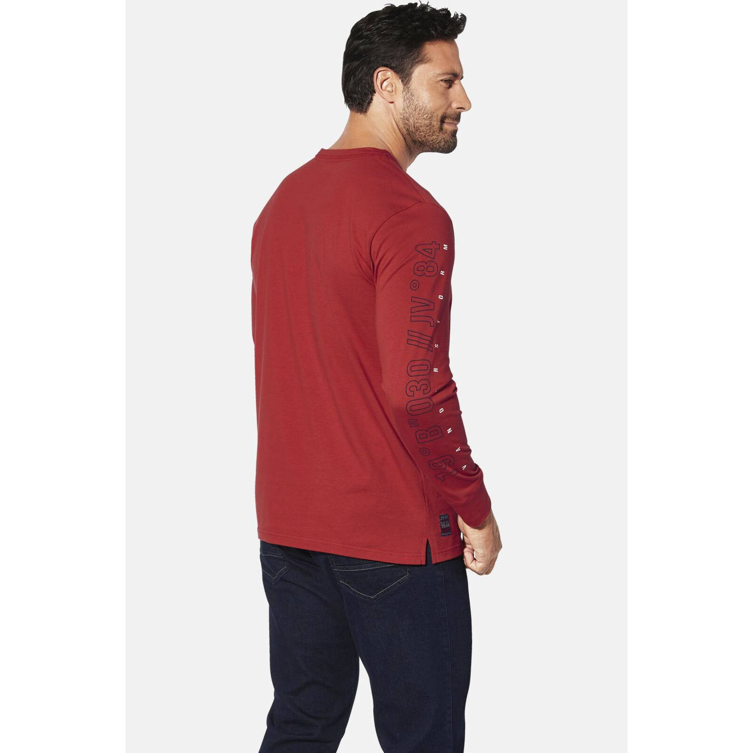 Jan Vanderstorm longsleeve WINHOLM Plus Size rood