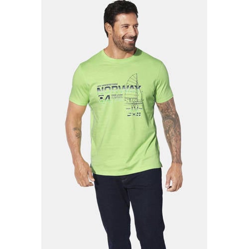 Jan Vanderstorm +FIT Collectie EILI loose T-shirt Plus Size lichtgroen afbeelding