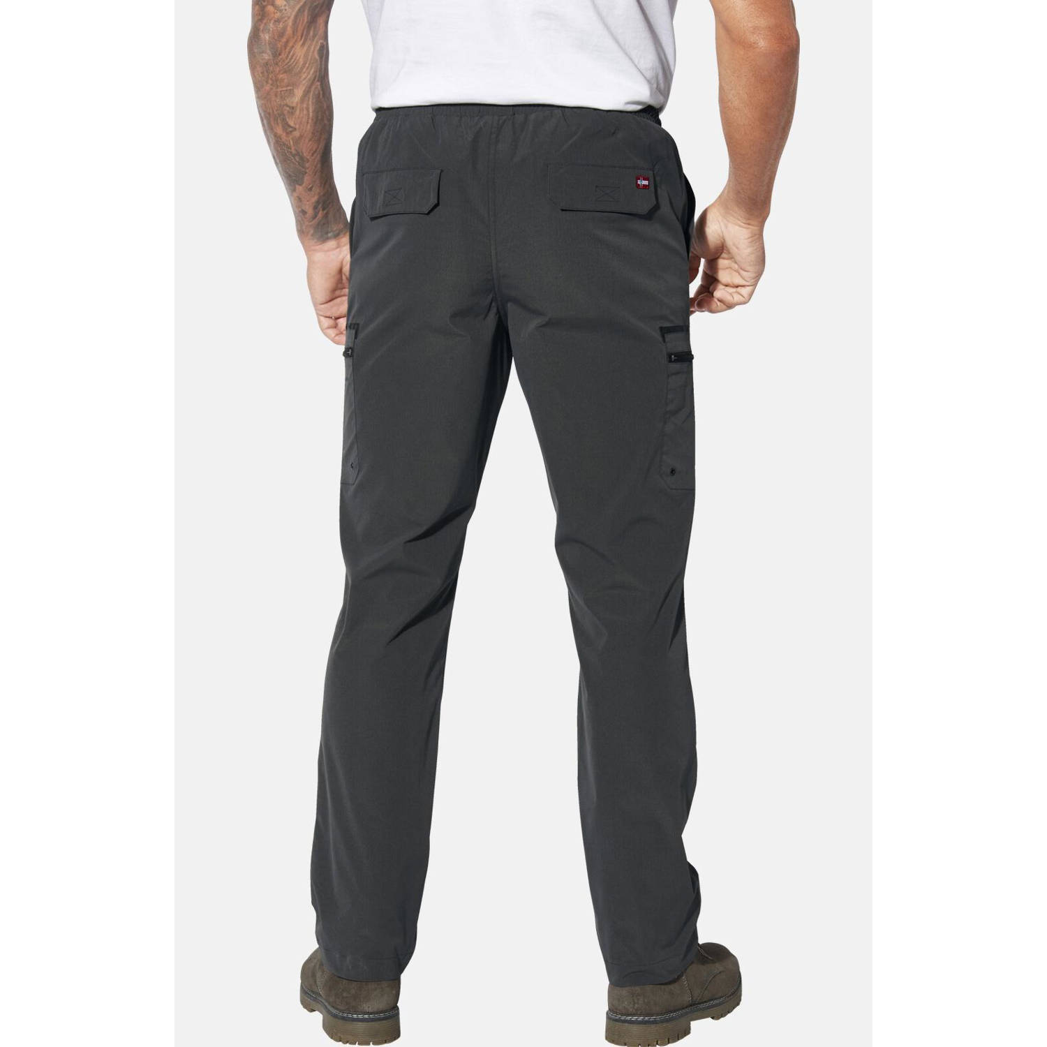 Jan Vanderstorm loose fit cargo broek Plus Size OLUHELM grijs