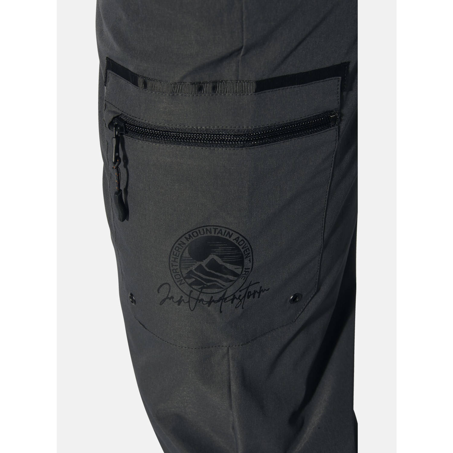 Jan Vanderstorm loose fit cargo broek Plus Size OLUHELM grijs