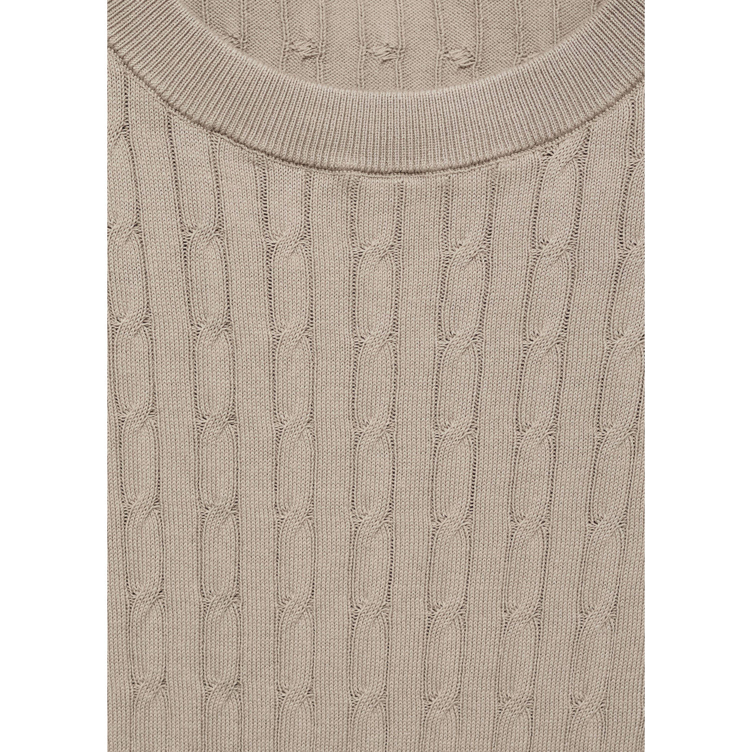 Mango Man T-shirt gebreid beige