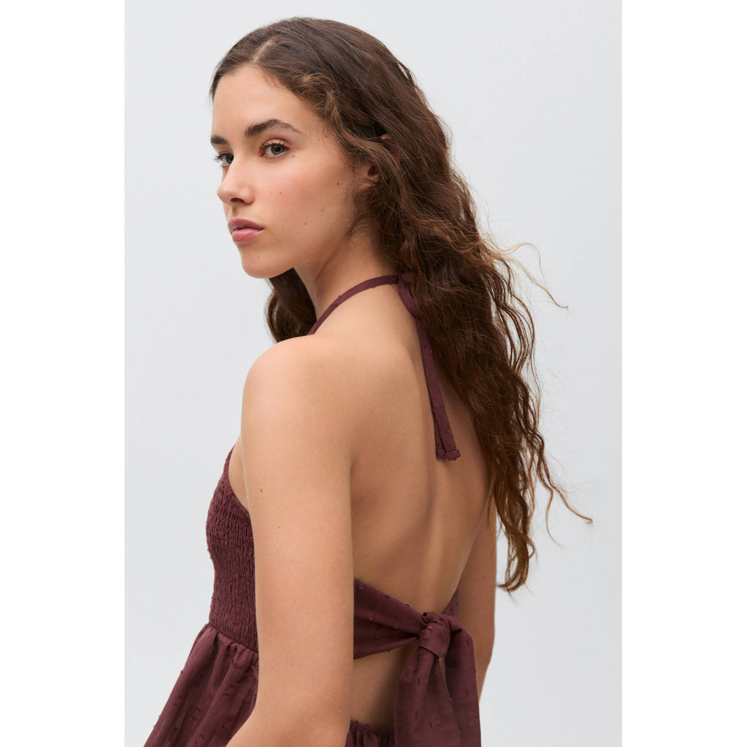 MANGO TEEN haltertop donkerrood