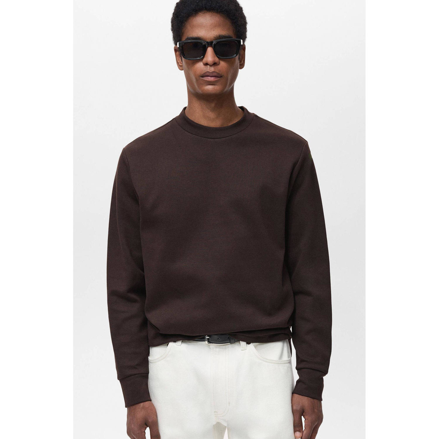 Mango Man sweater donkerbruin