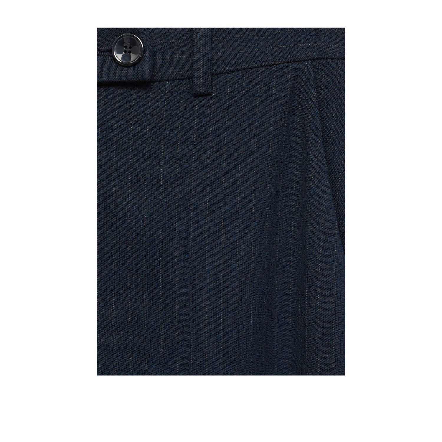 Mango straight regular waist pantalon donkerblauw