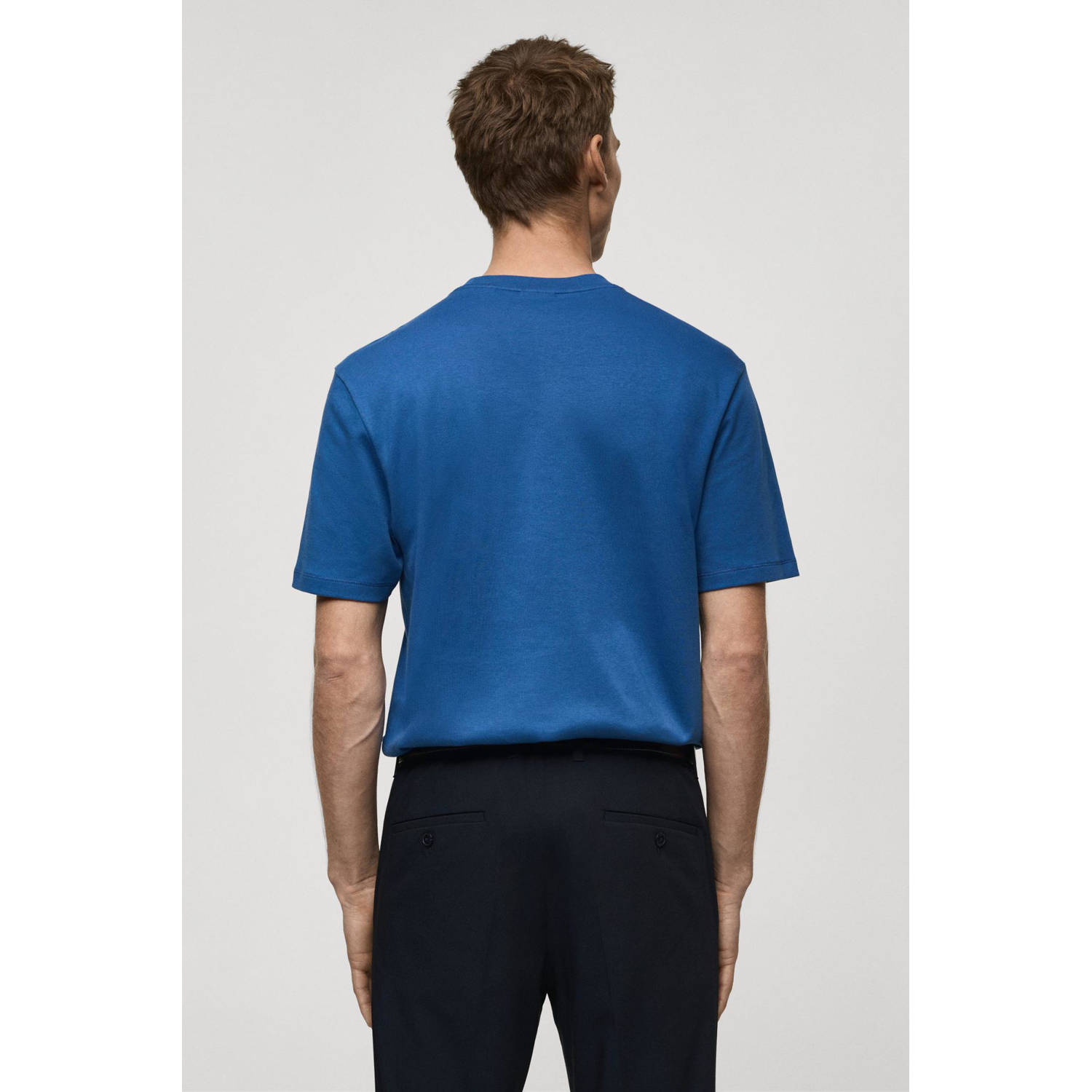 Mango Man T-shirt blauw