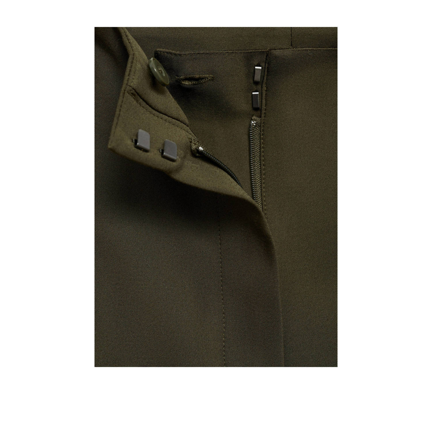Mango slim regular waist broek kaki