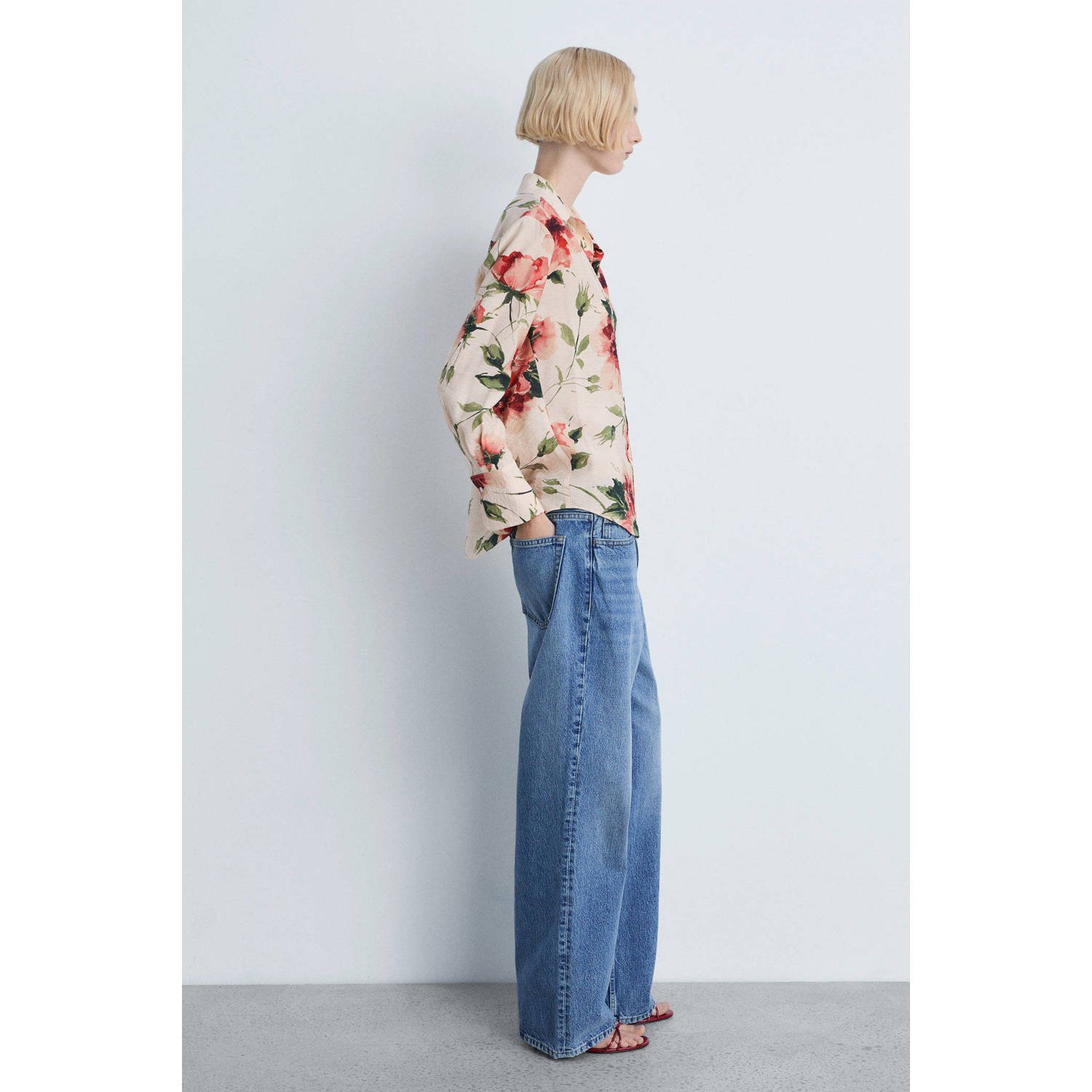 Mango blouse ecru
