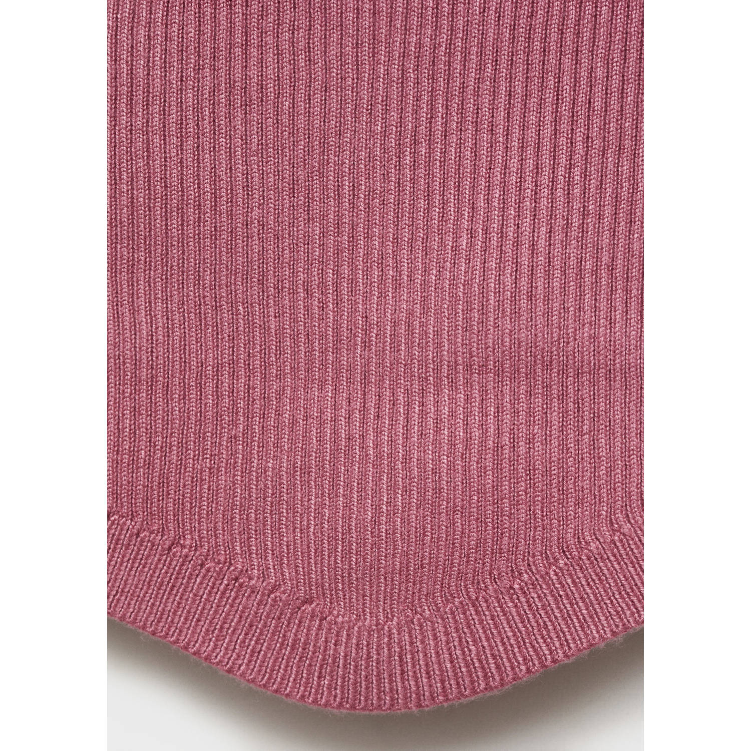 MANGO TEEN haltertop oudroze rib gebreid