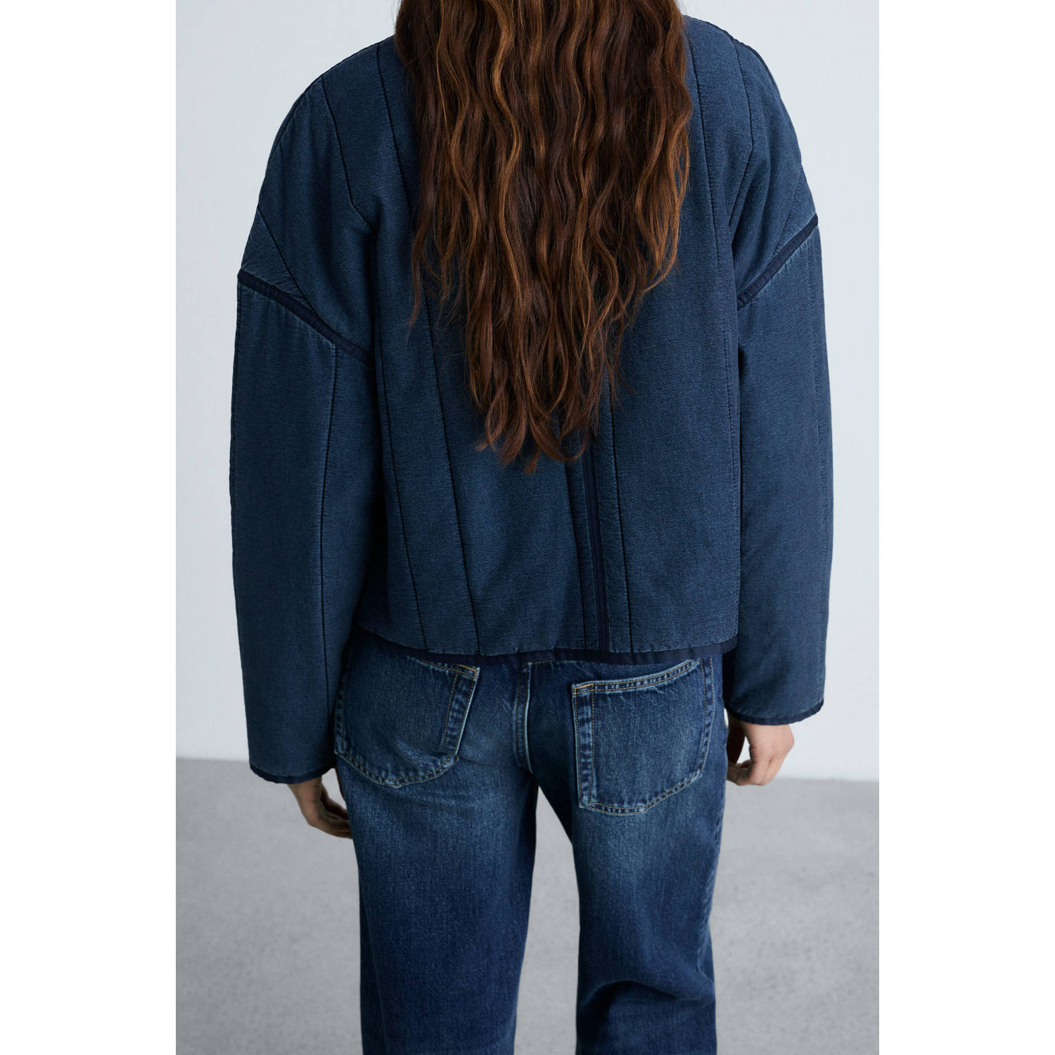 Mango spijkerjas dark blue denim