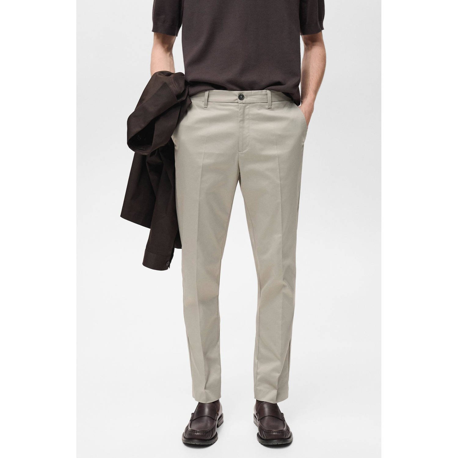 Mango Man slim chino ecru