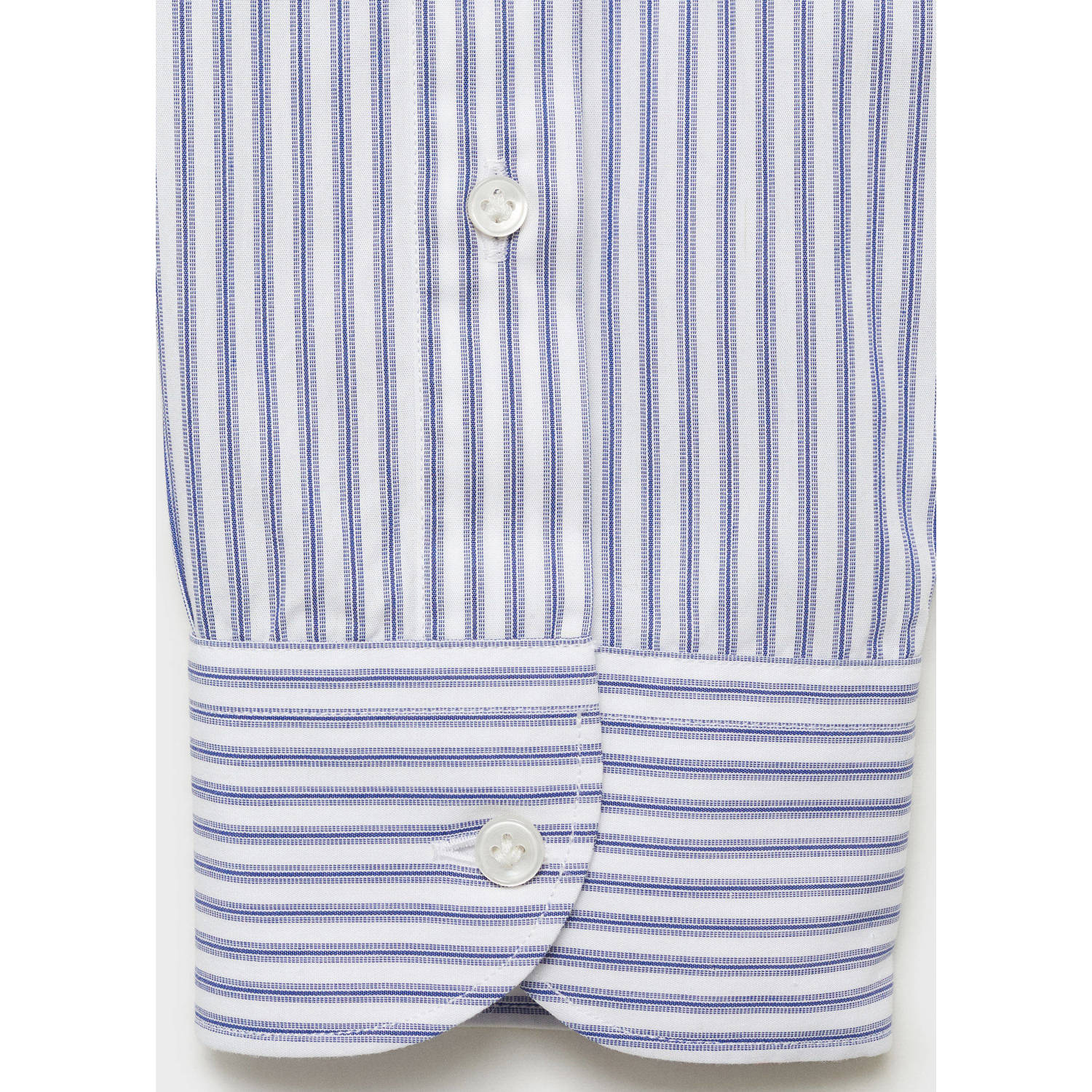 Mango Man casual overhemd blauw