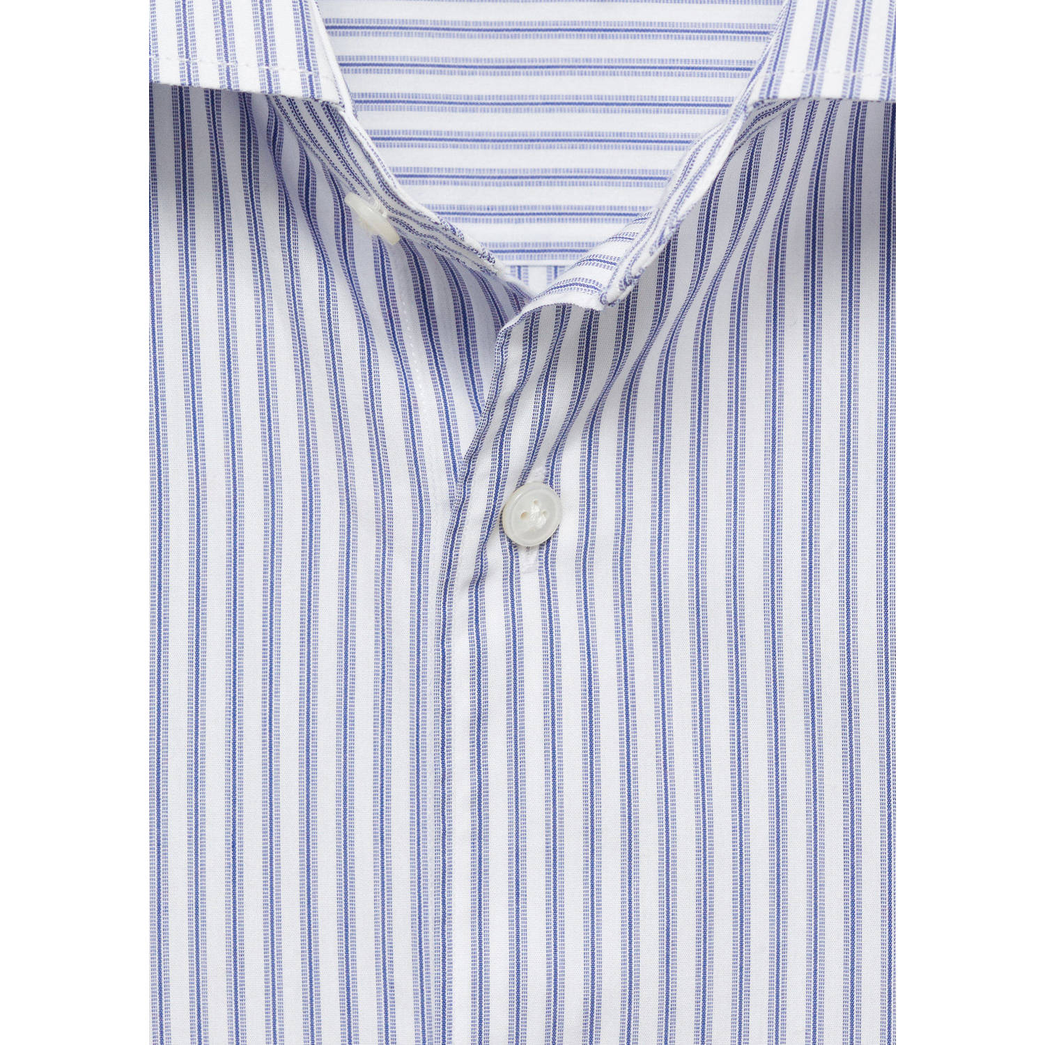 Mango Man casual overhemd blauw