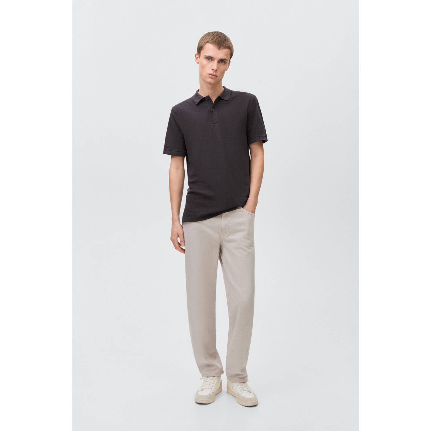 MANGO TEEN polo antraciet