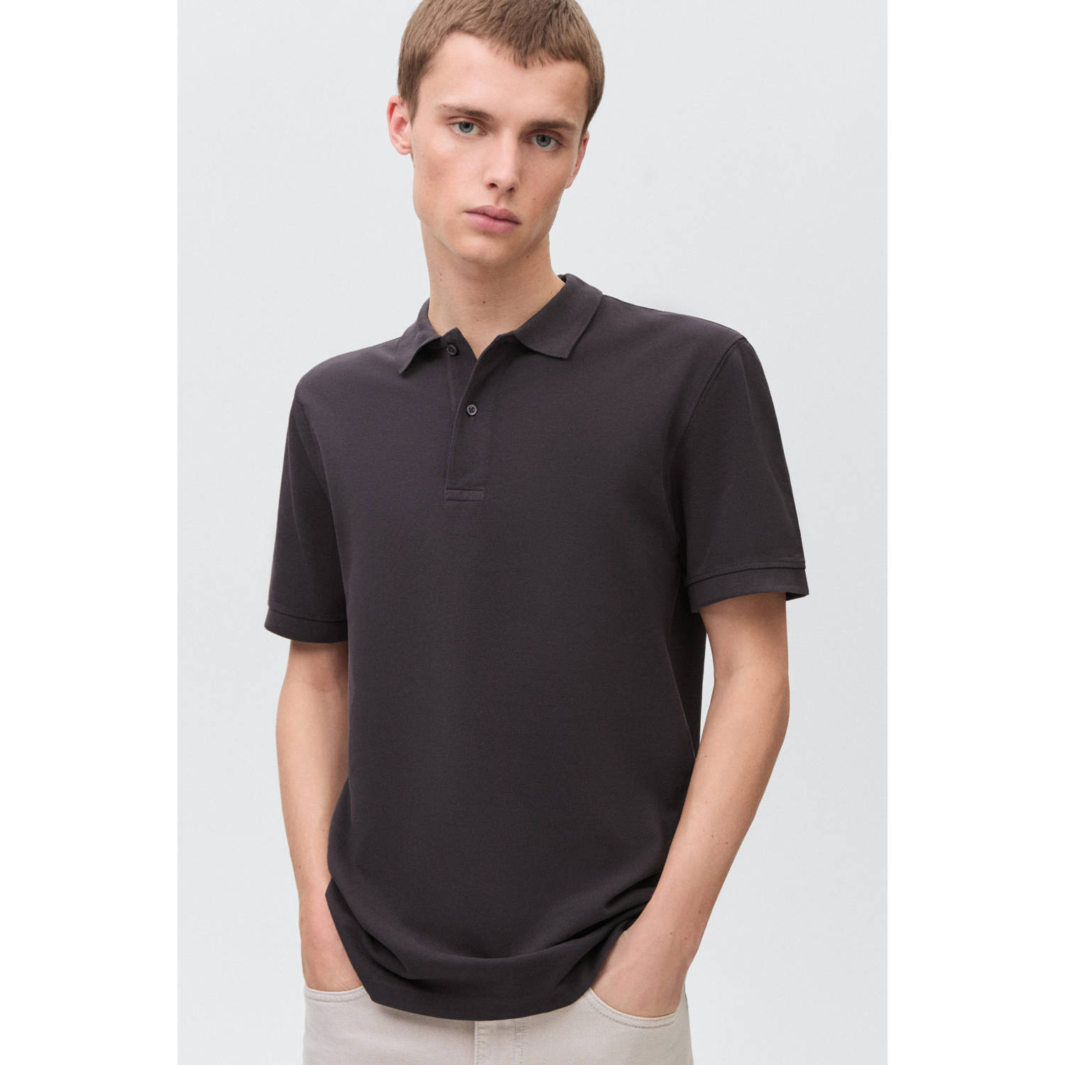 MANGO TEEN polo antraciet
