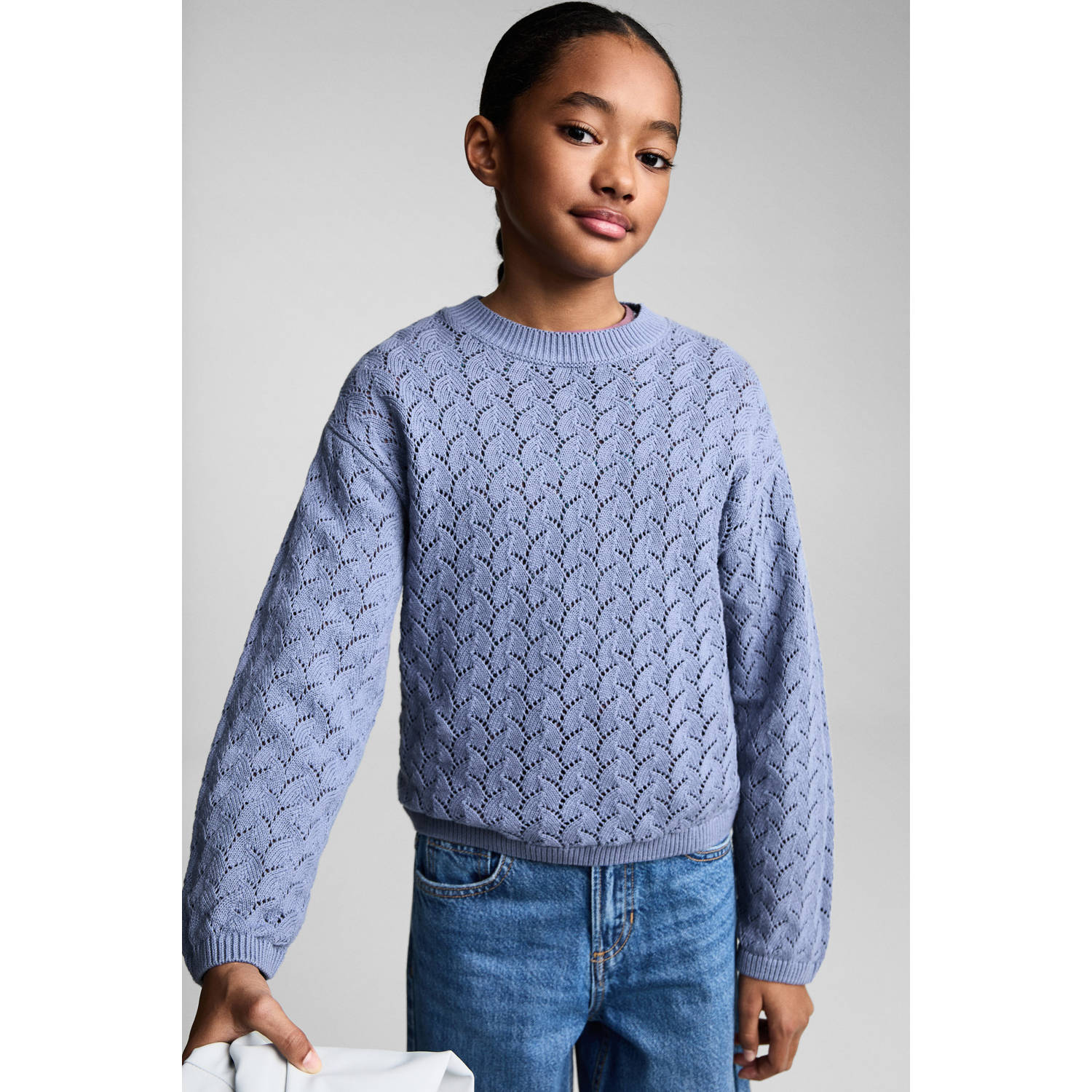 Mango Kids gebreide trui blauw