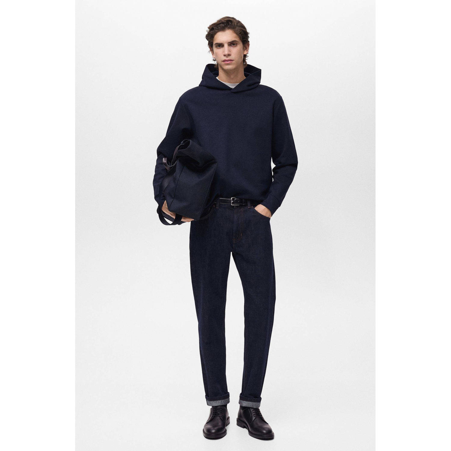 Mango Man hoodie donkerblauw