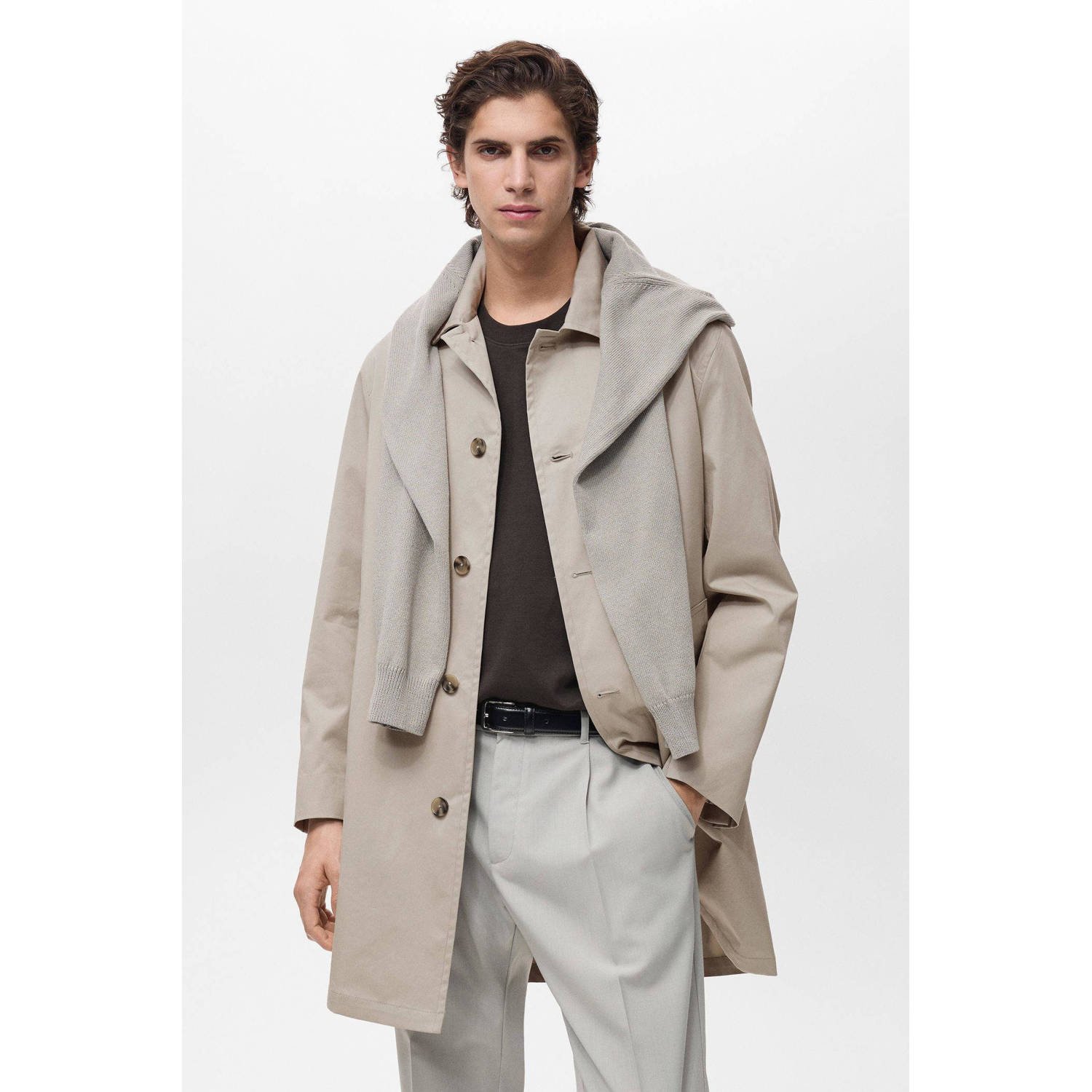 Mango Man trenchcoat ecru