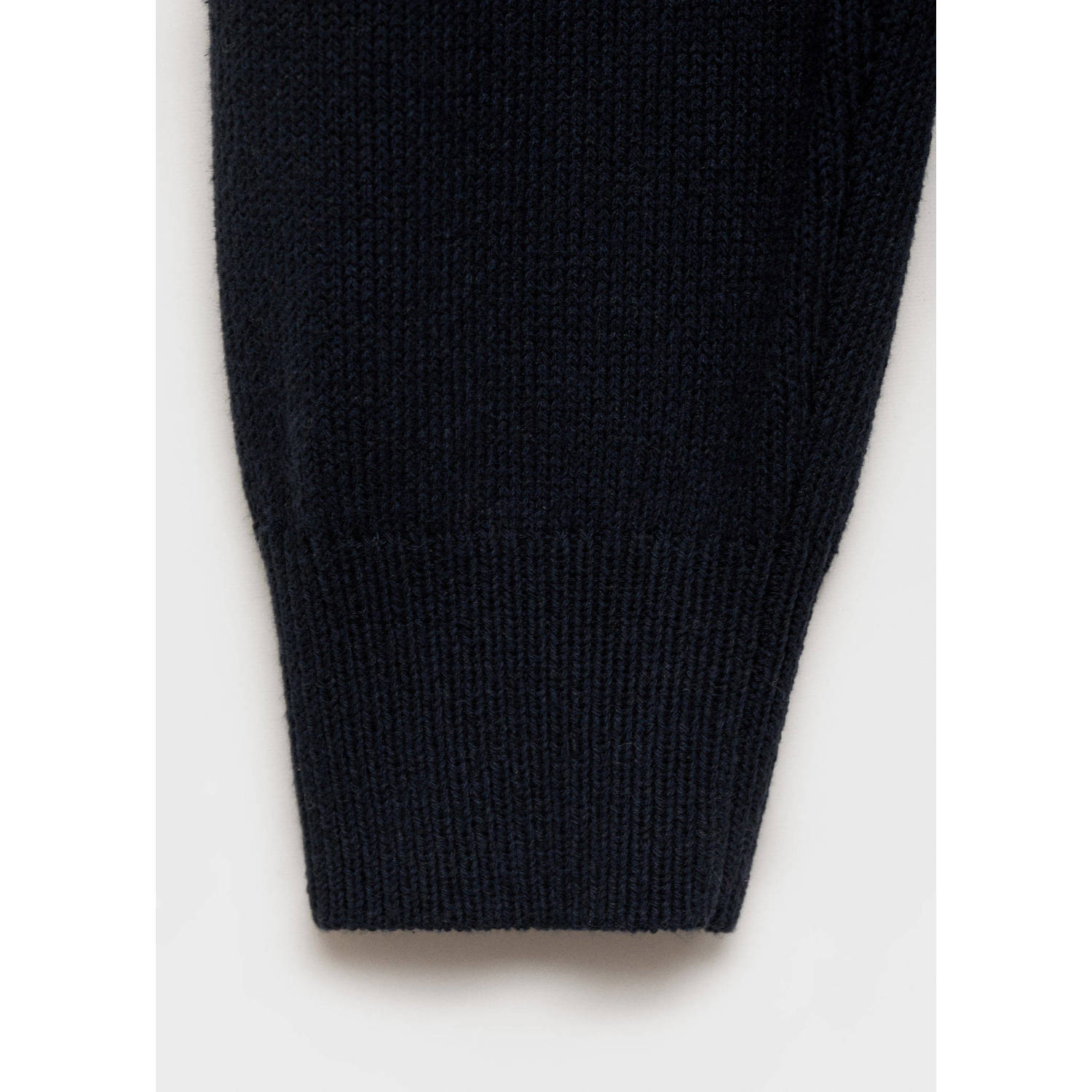 Mango Man gebreid vest donkerblauw